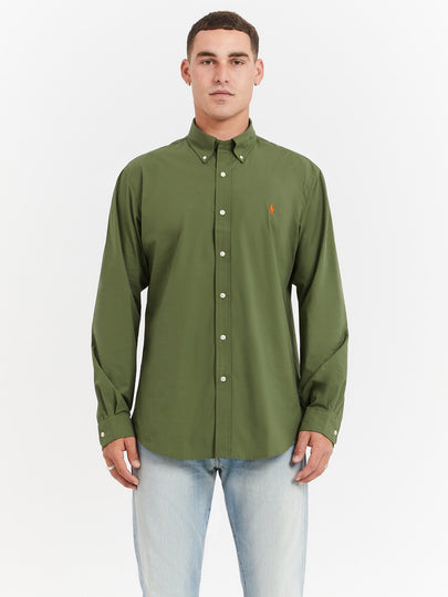 Custom Fit Long Sleeve Poplin Shirt