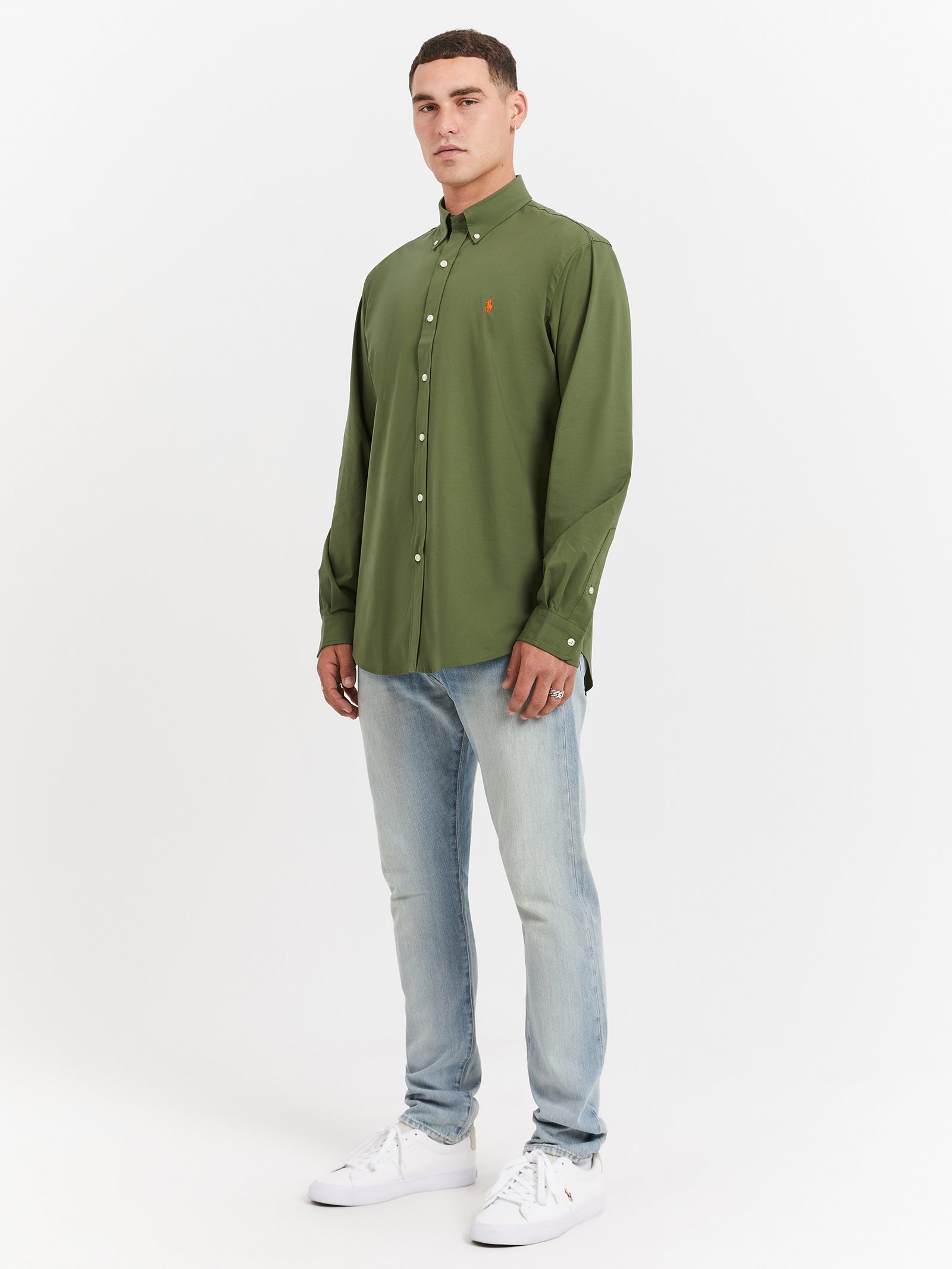 Custom Fit Long Sleeve Poplin Shirt