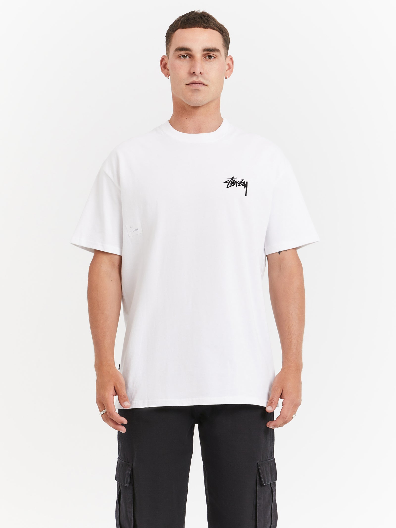 Stussy 8 Ball Fade Heavyweight Short Sleeve T-Shirt White