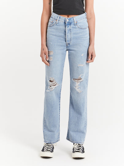 Ribcage Straight Jeans in Hang Up Blue