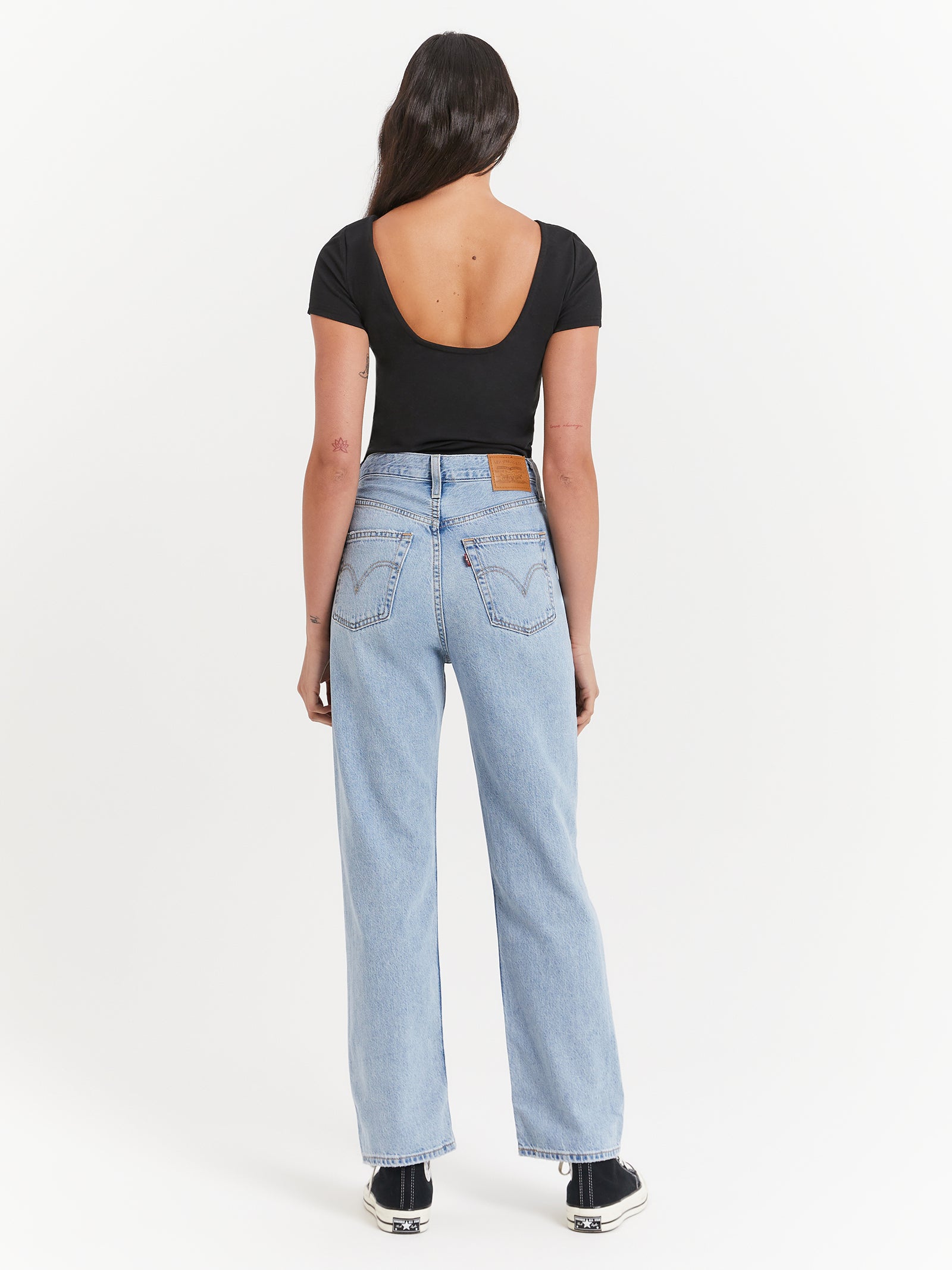 Ribcage Straight Jeans in Hang Up Blue