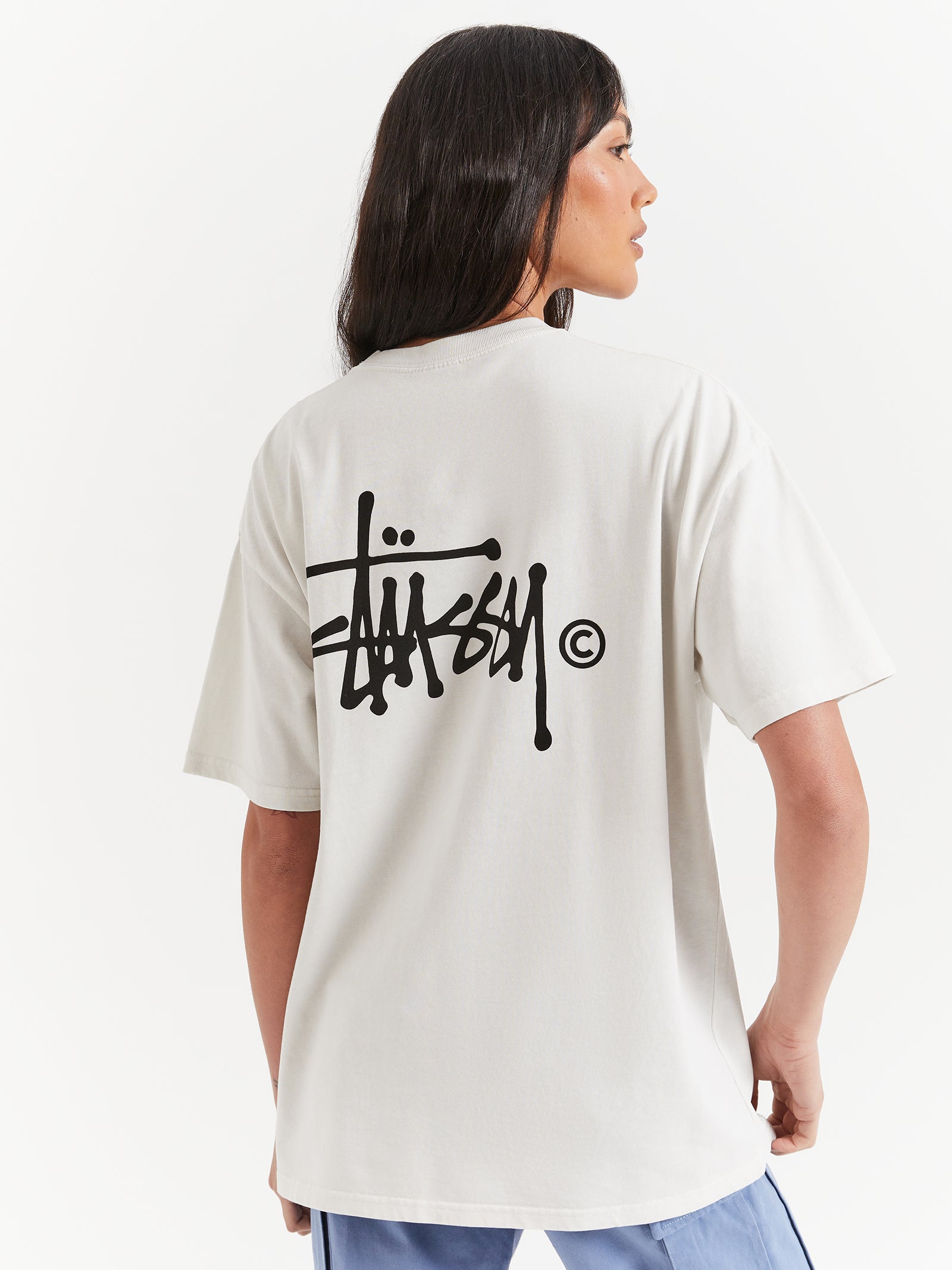 Graffiti Pigment Relaxed T-Shirt in Winter White