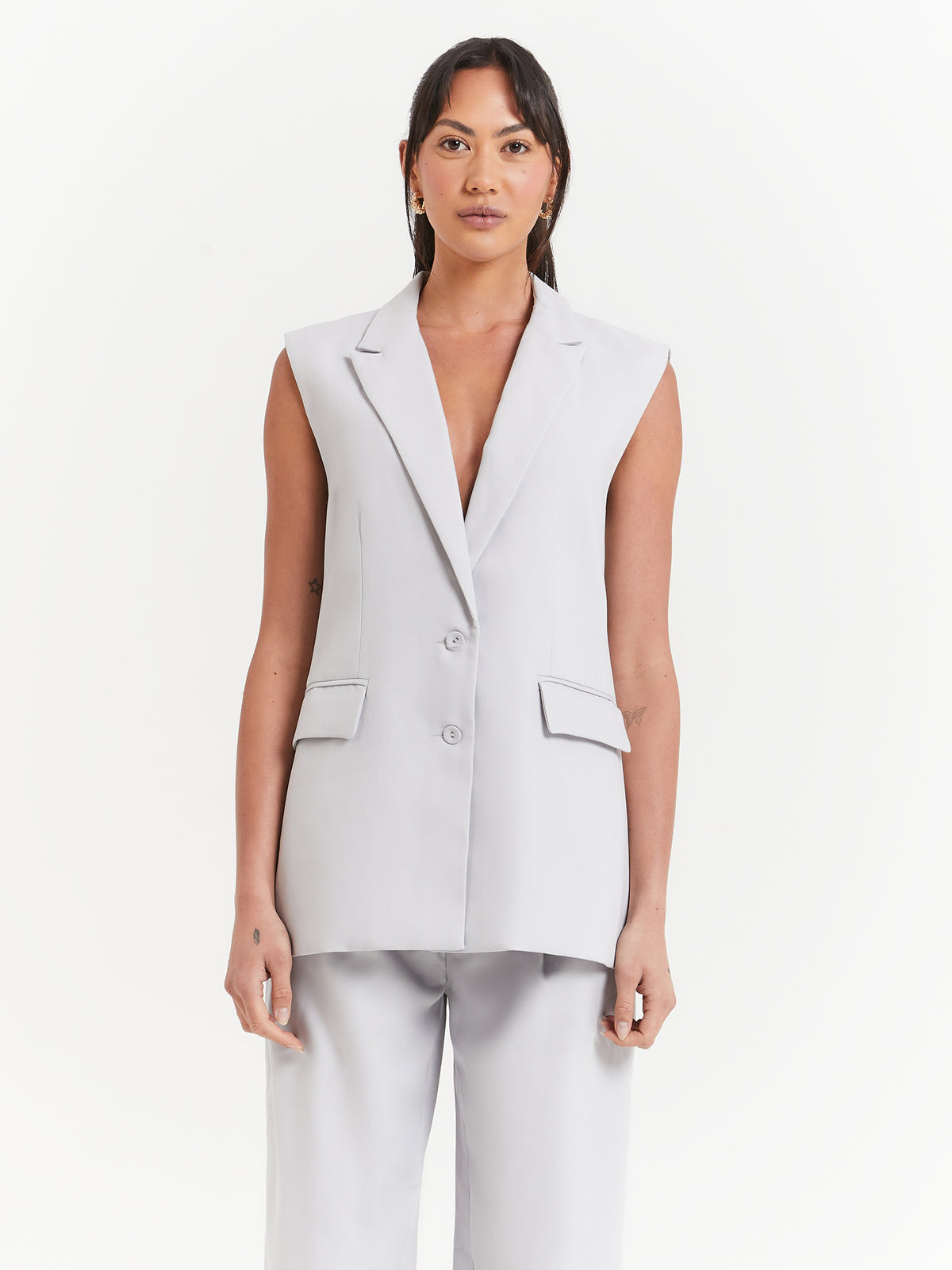 Beyond Her Daniela Vest | Silver