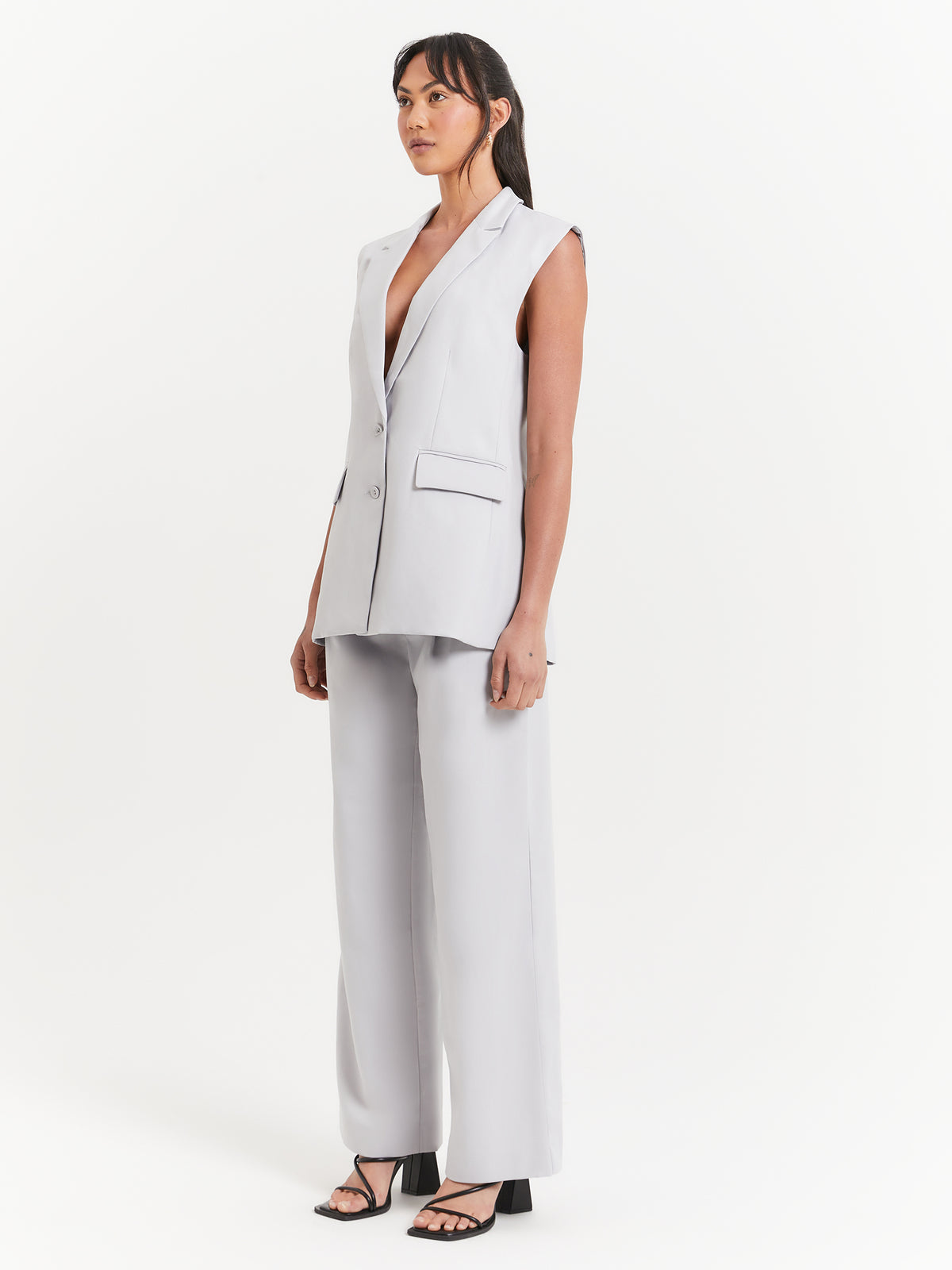 Beyond Her Daniela Vest | Silver