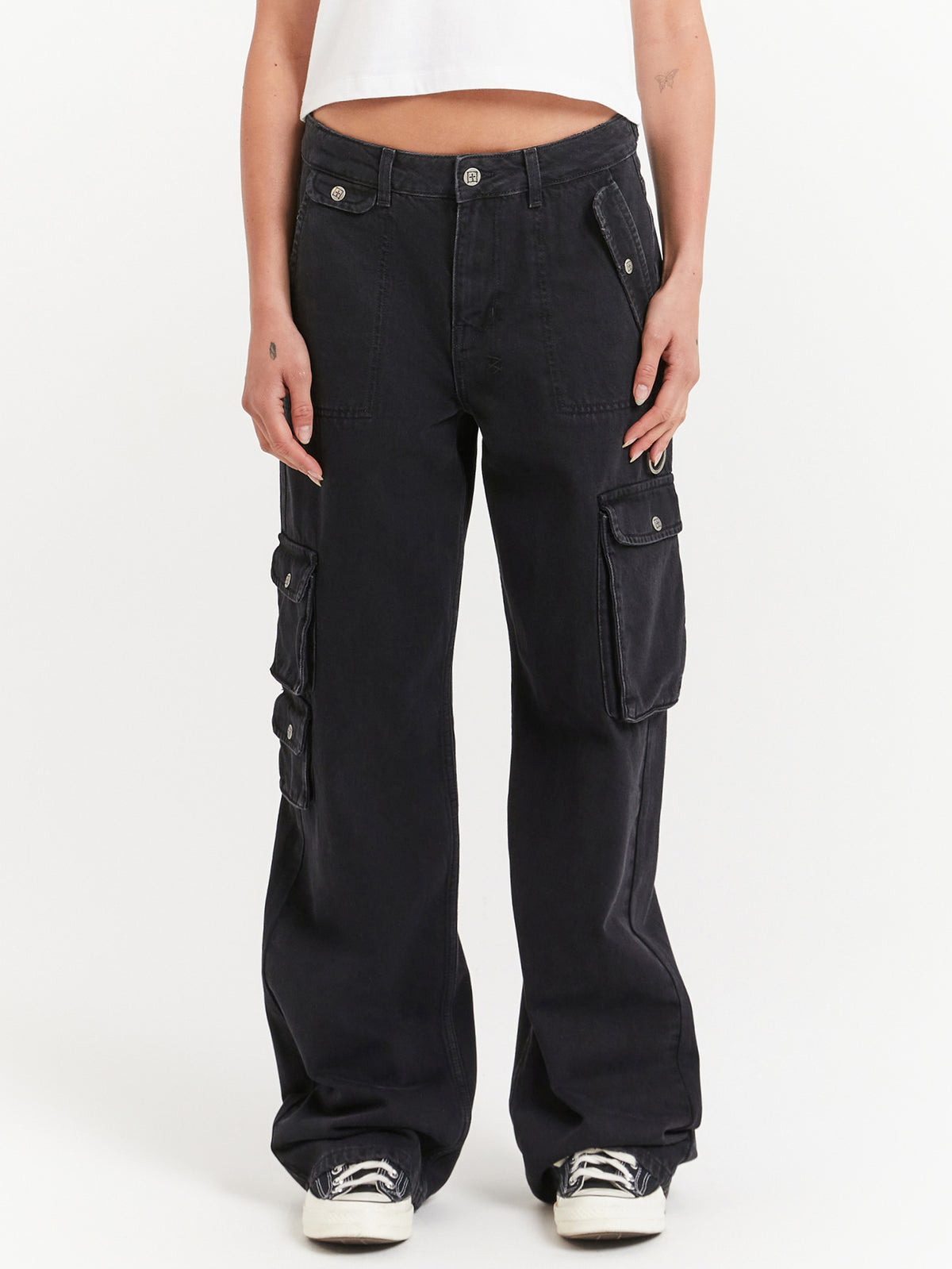 Low Rider Stealth Cargo Pants in Black