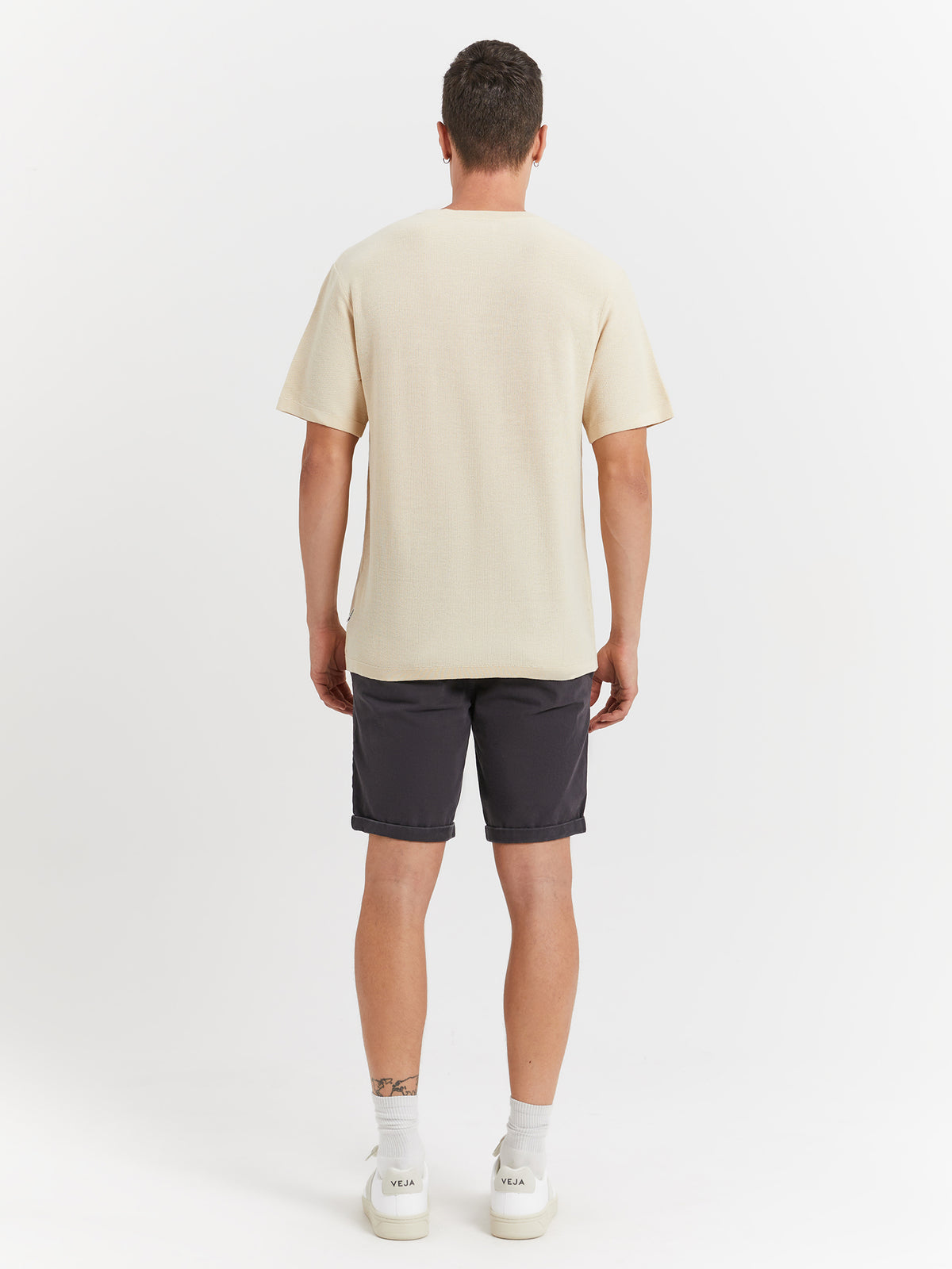 Hector Knit T-Shirt in Pearl