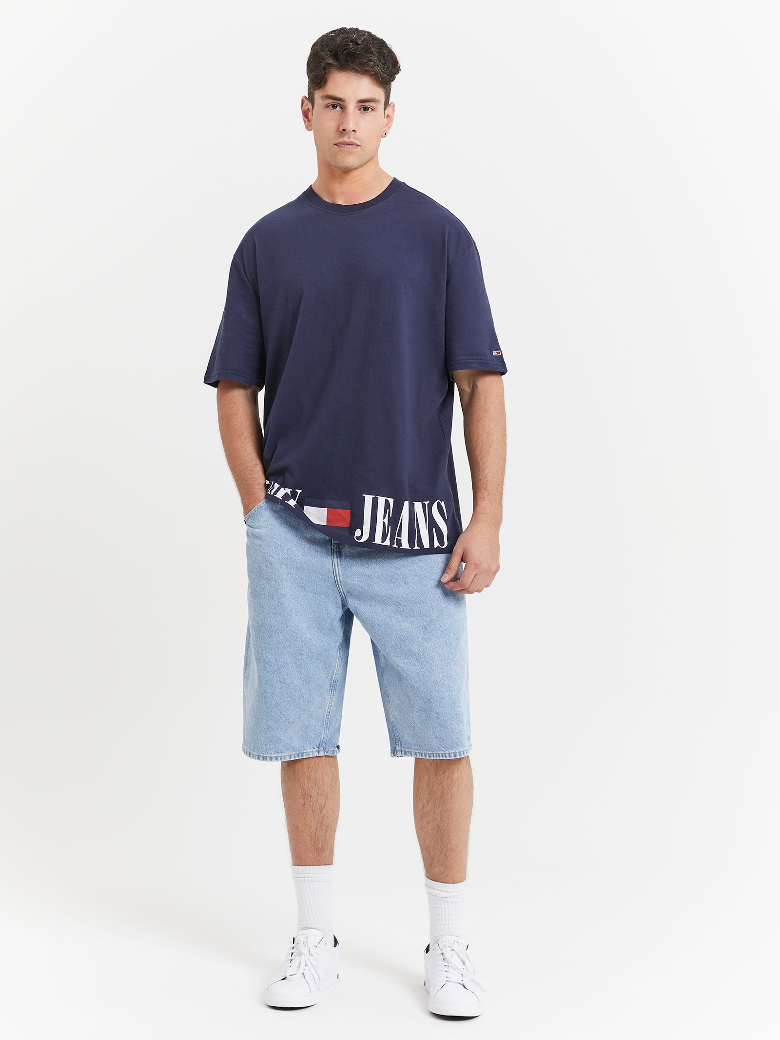 Graphic Oversized Fit T-Shirt in Navy