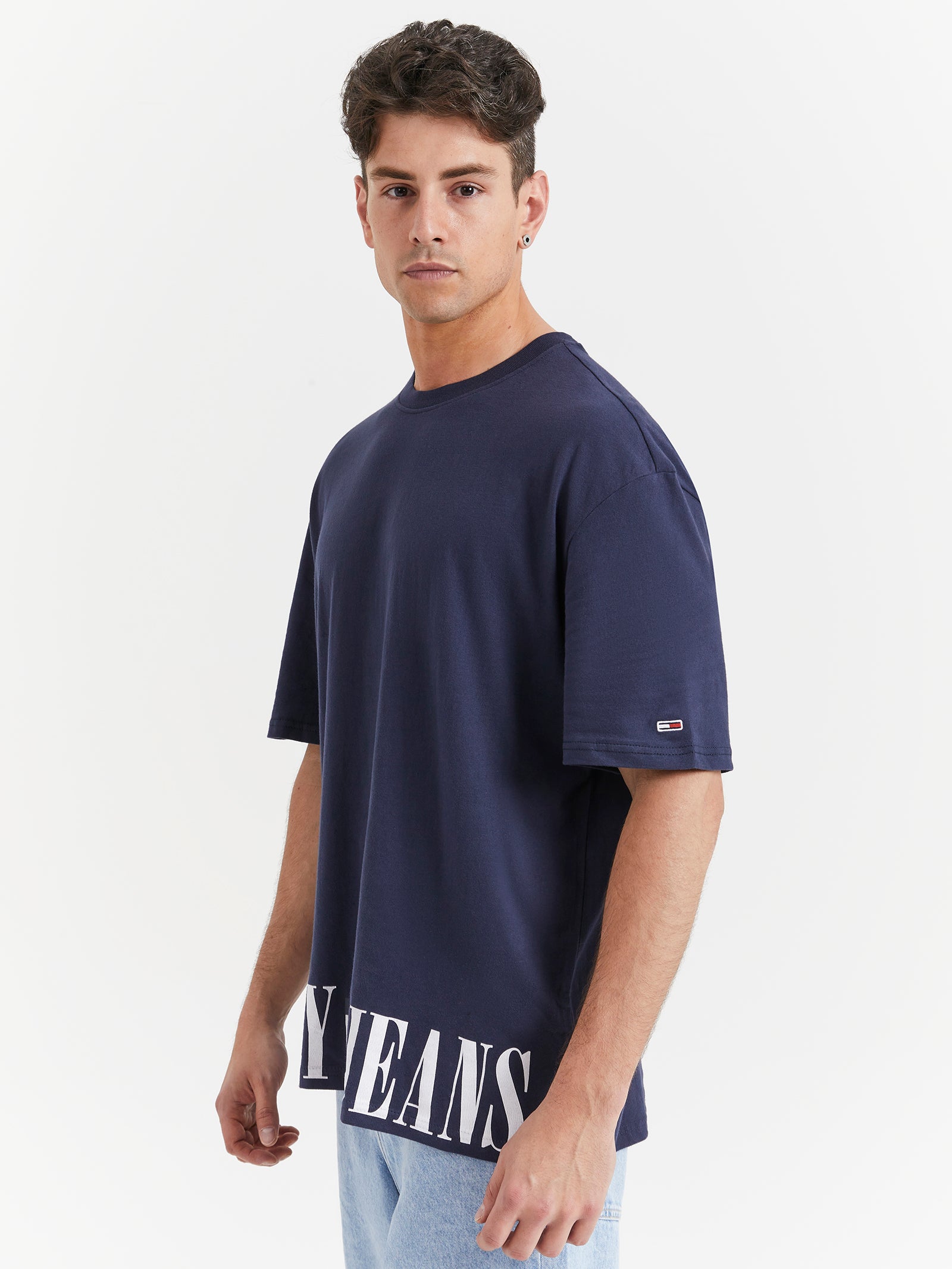 Graphic Oversized Fit T-Shirt in Navy
