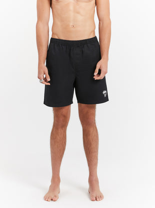 Basic Stock Beach Shorts in Black
