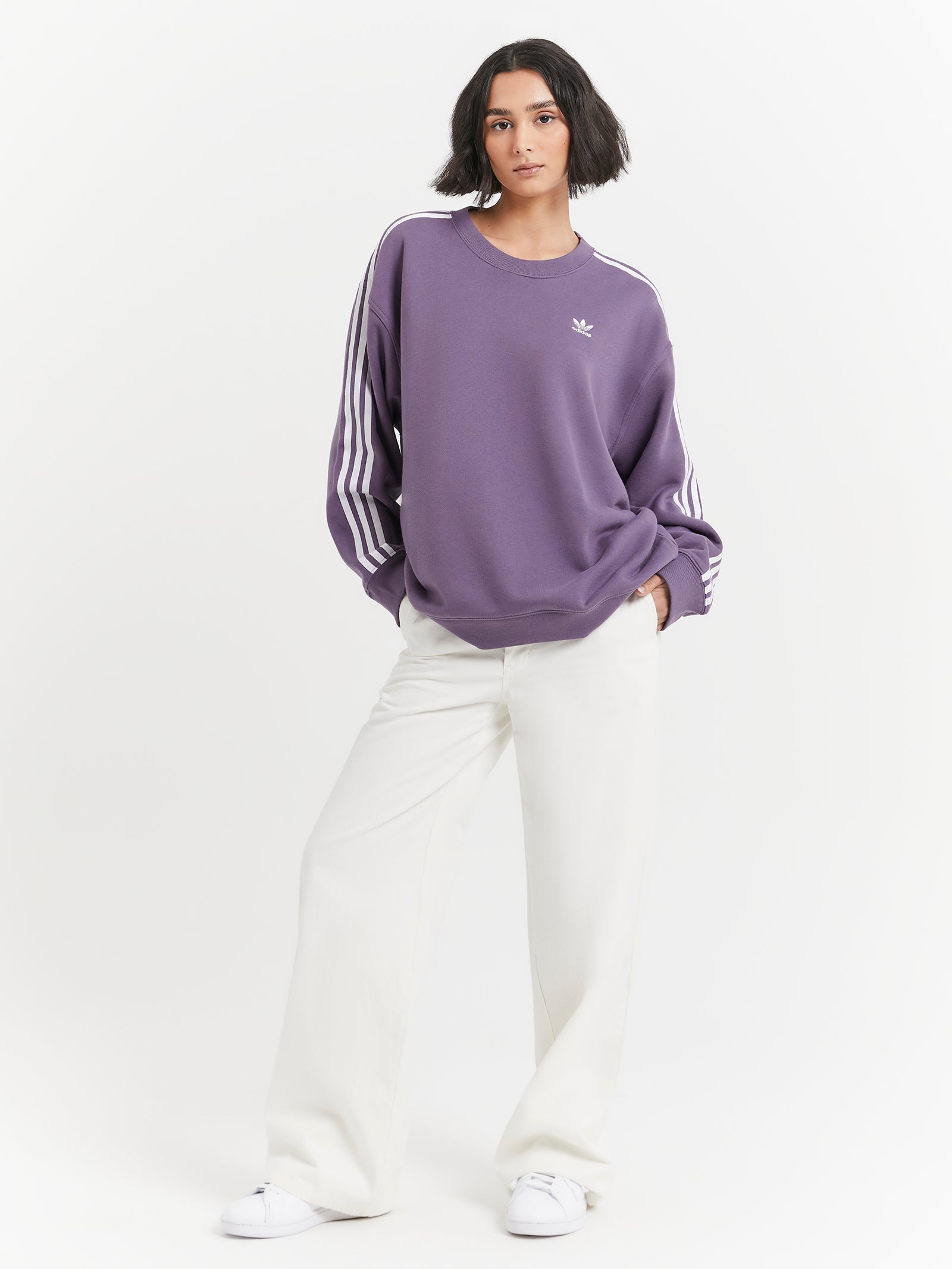 Essentials Oversized Sweatshirt in Shadow Violet