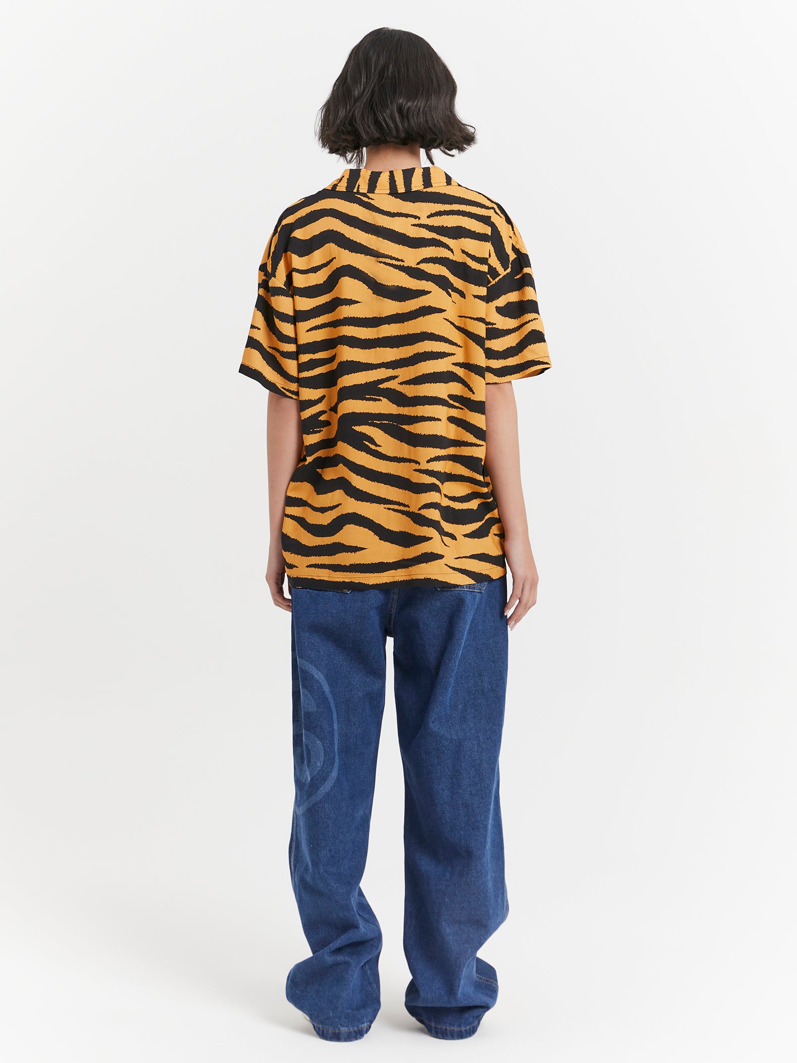 Stussy Zebra Oversized Shirt Mustard Glue Store