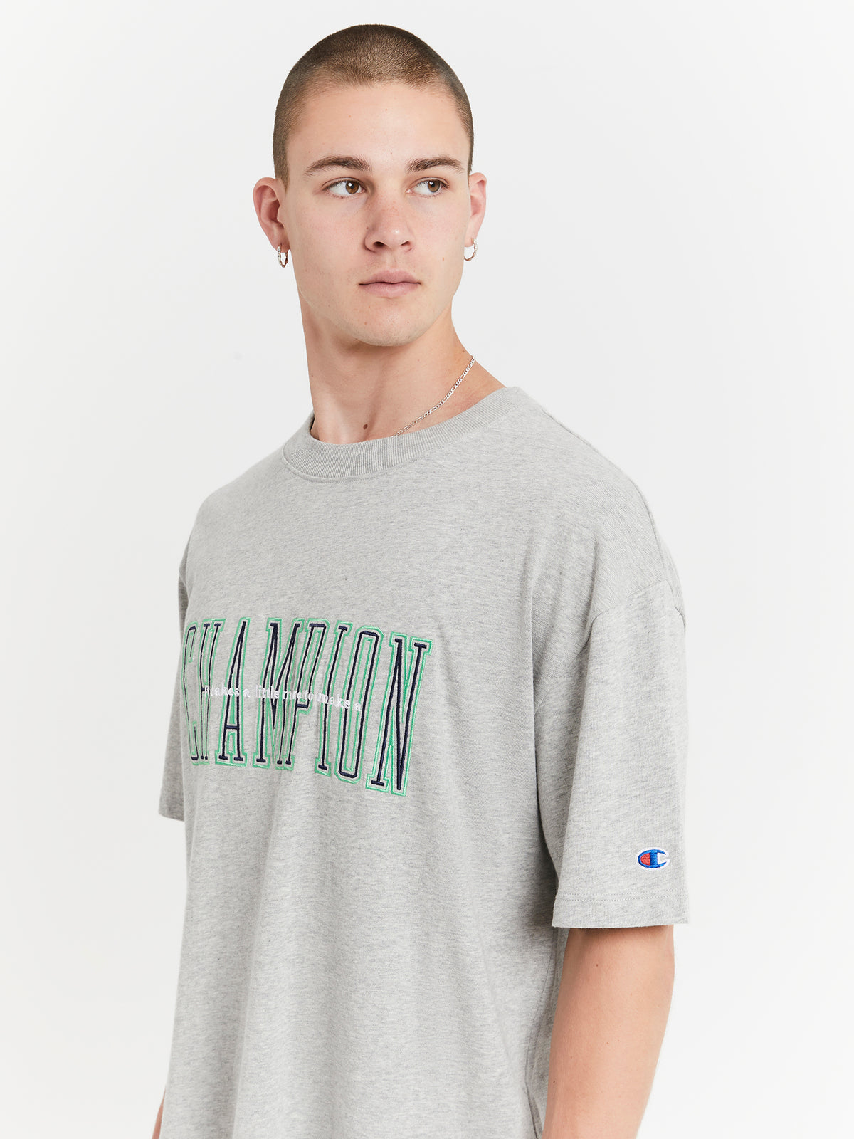 Heritage 90s Logo T-Shirt in Oxford Heather