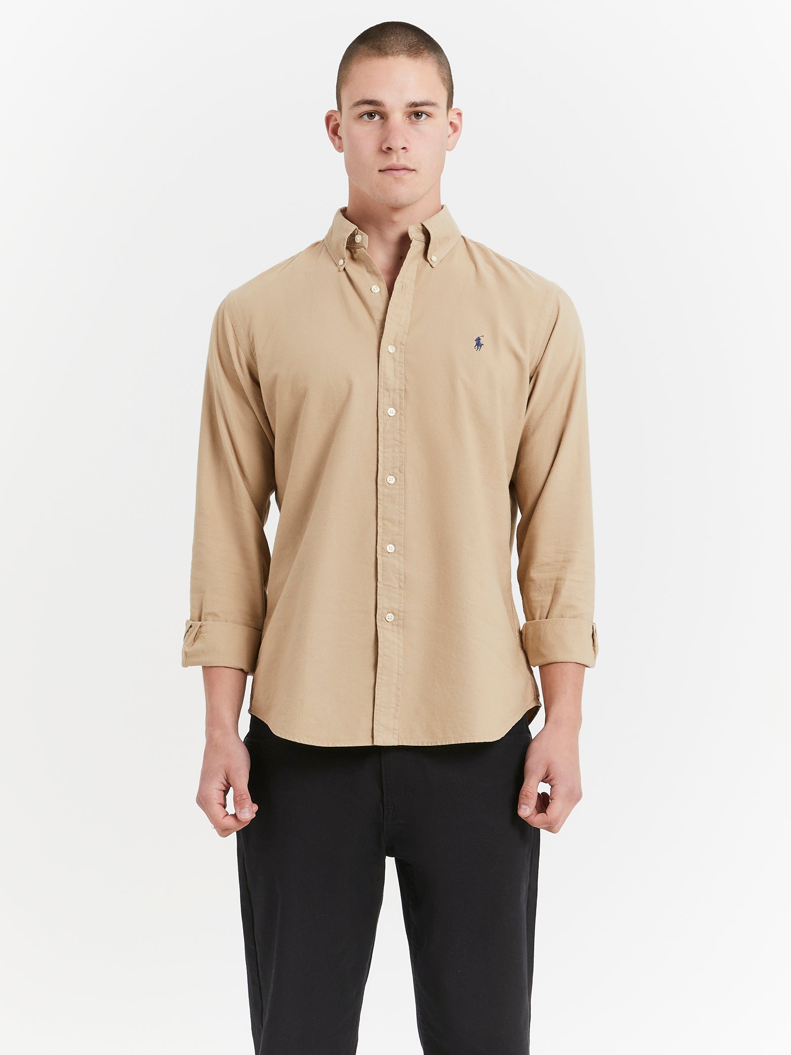 Long Sleeve Button Up Oxford Shirt