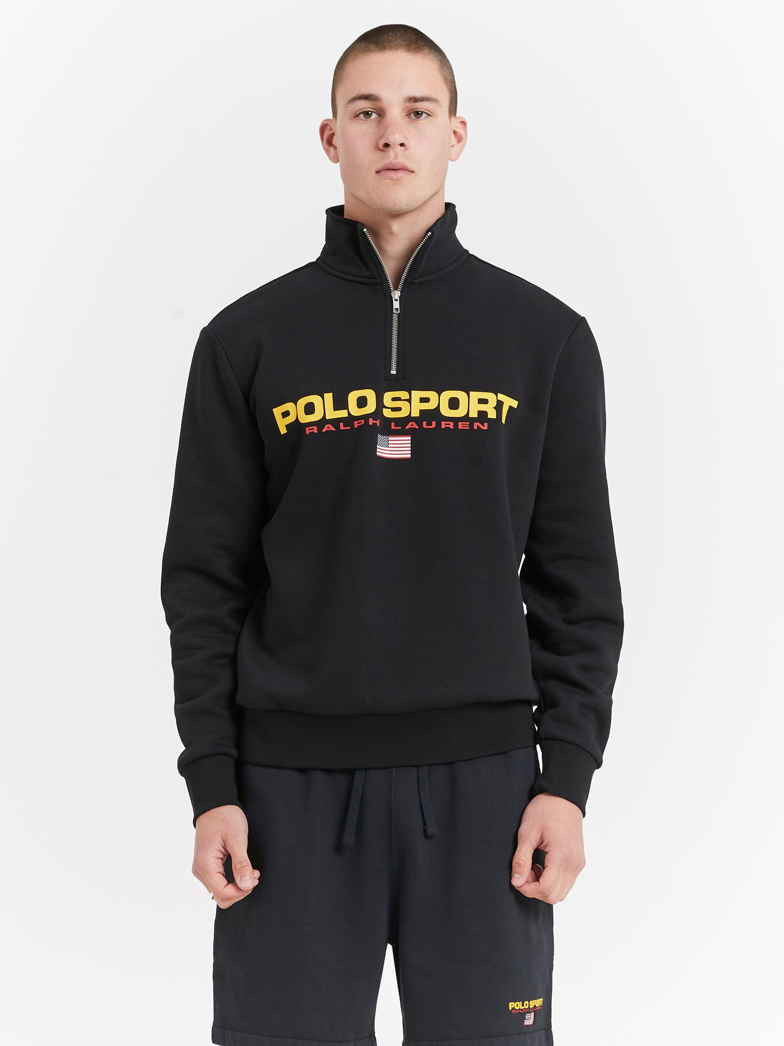 Polo Sport Black Polo Zipper Sweater Polo Sport Fleece Sweater