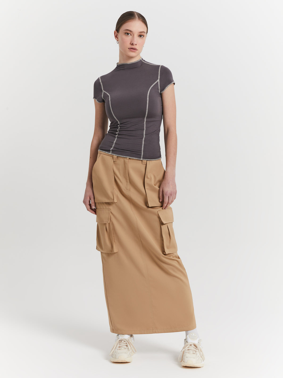Calle Utility Skirt in Parchment