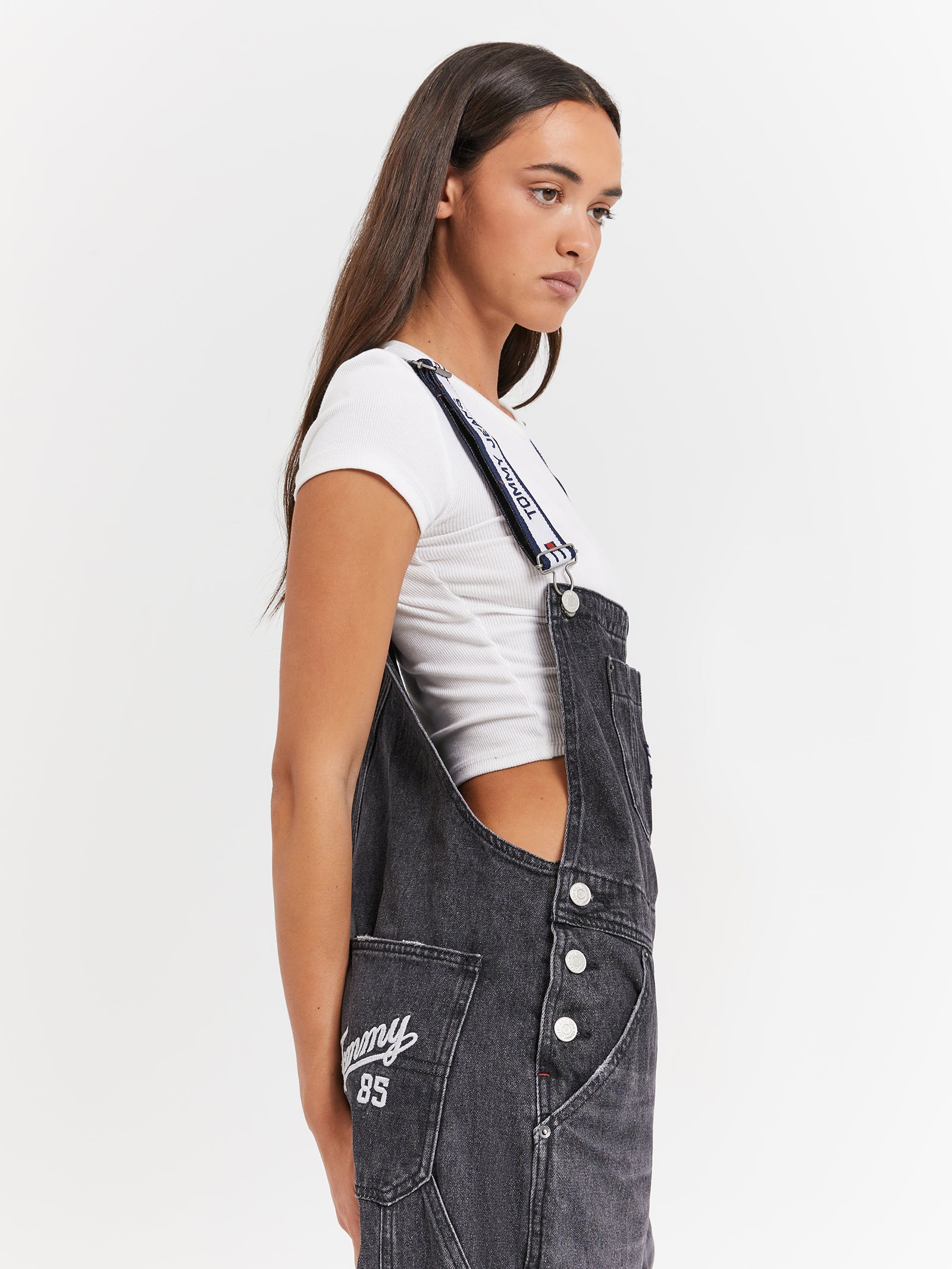 Logo Strap Denim Dungarees