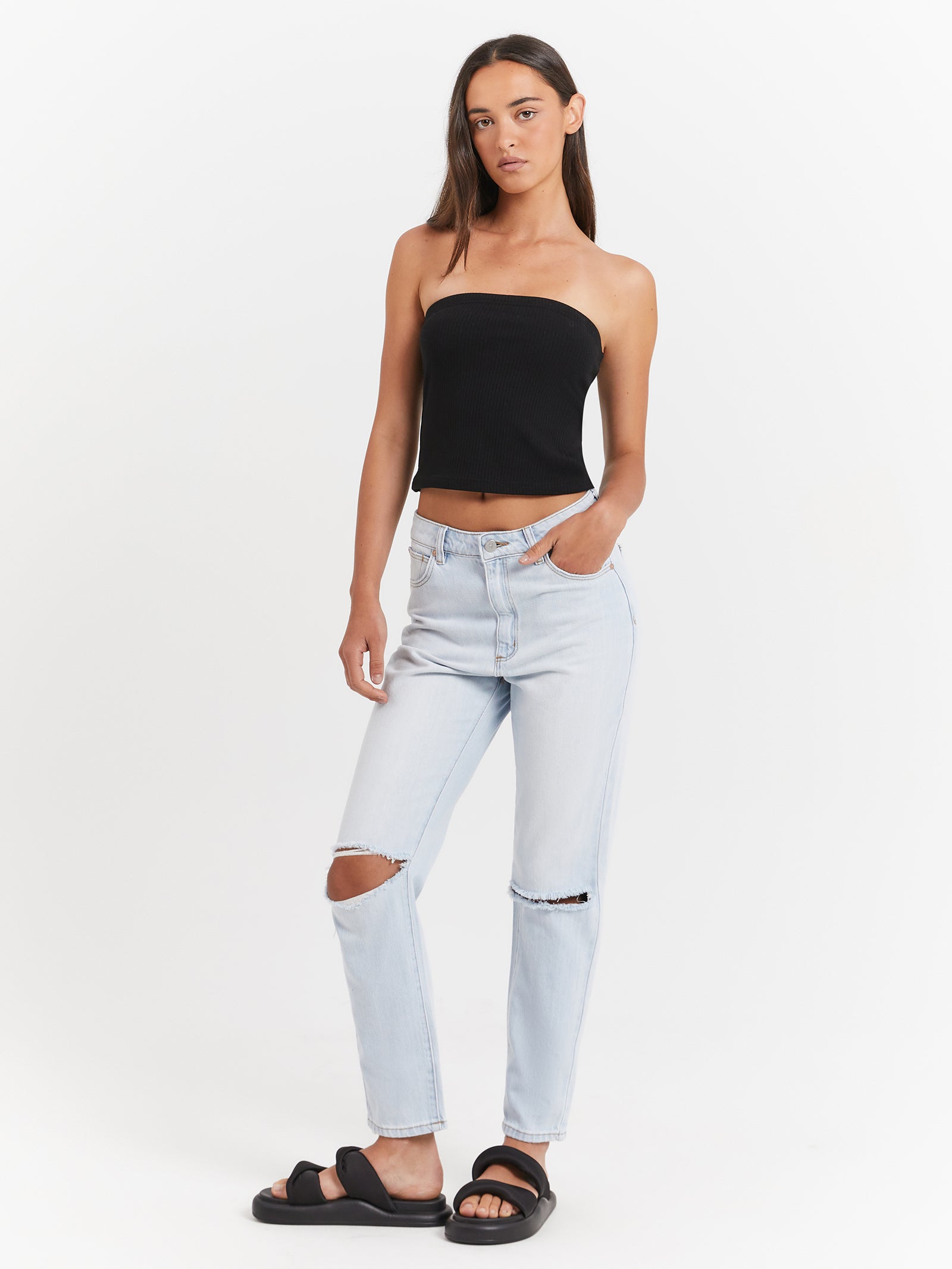 Abrand 94 High Slim Astrid Rip Jeans Light Vintage Blue