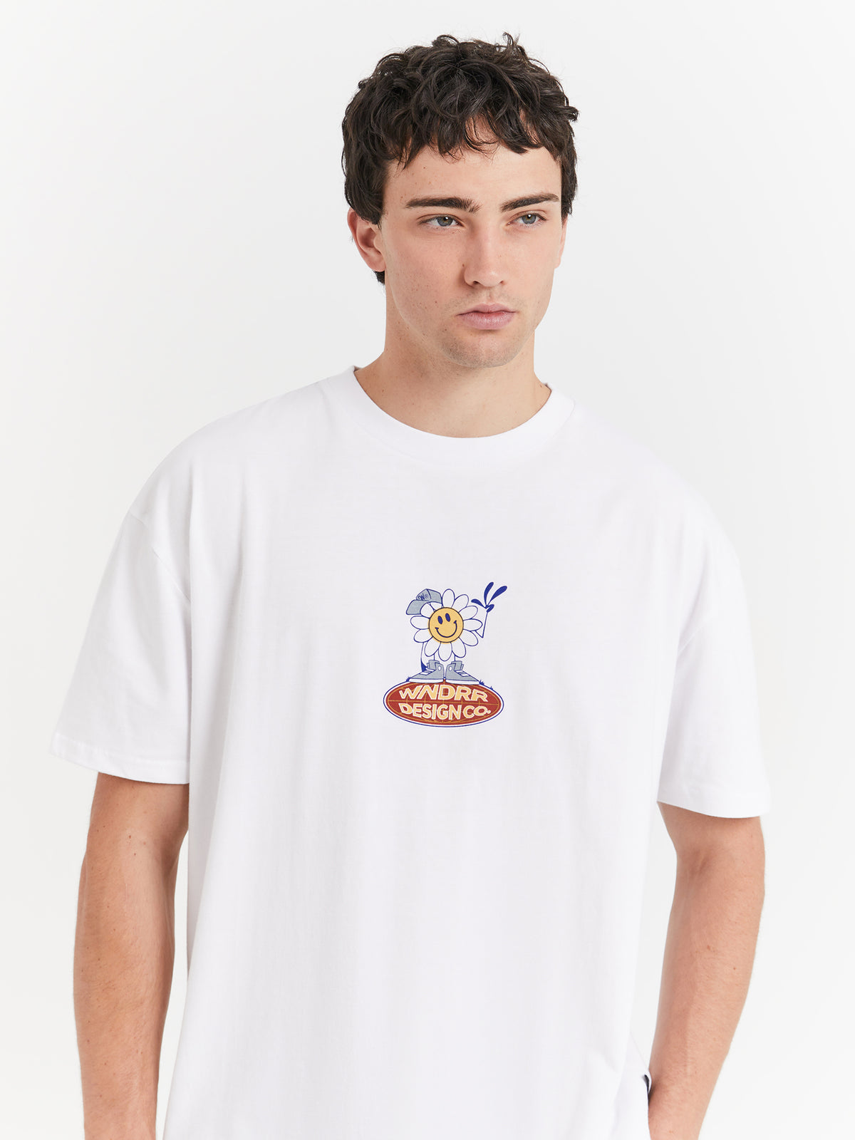 Flower Boy Box Fit T-Shirt in White