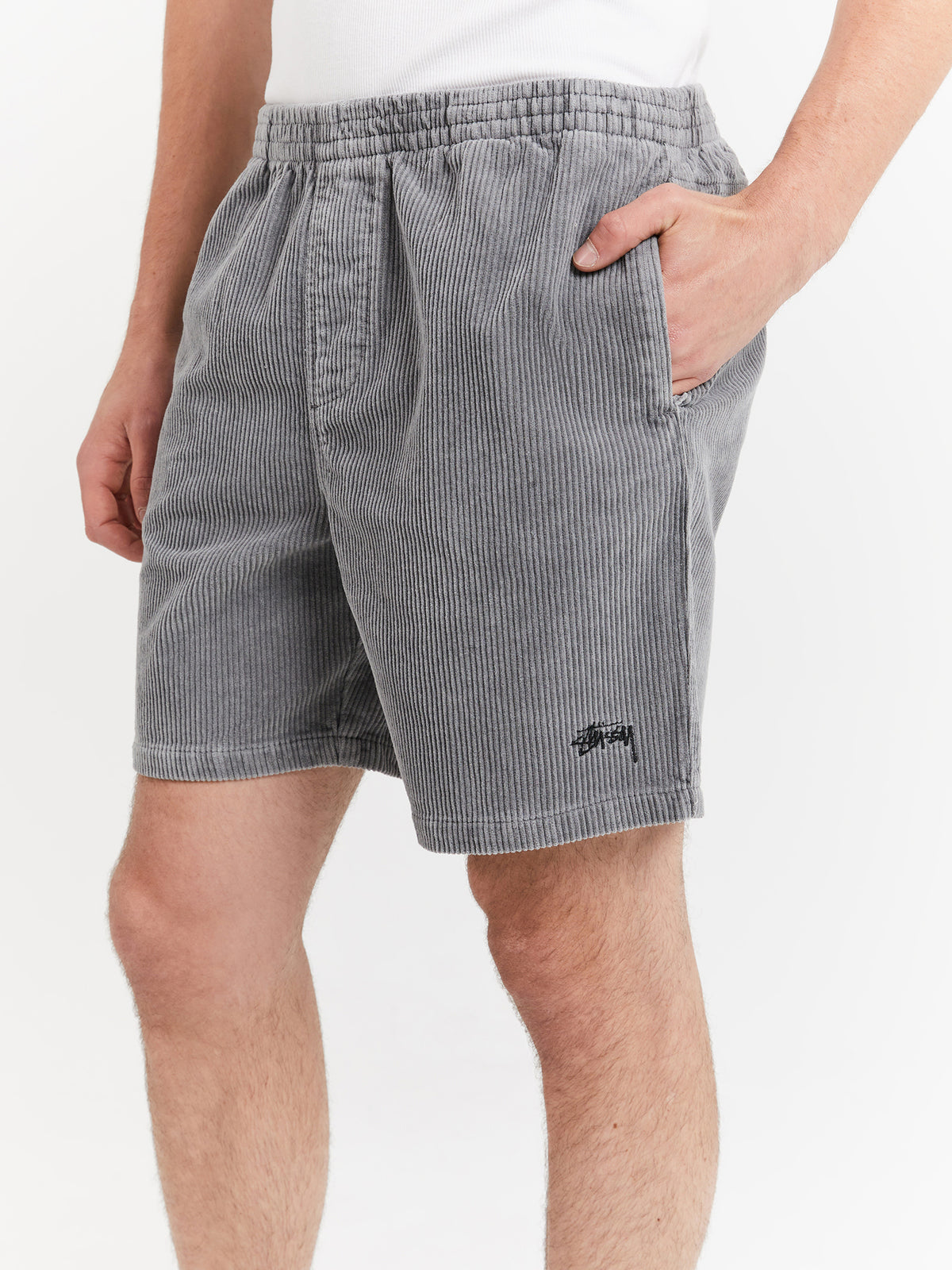 Wide Wale Cord Beachshorts in Pigment Grey