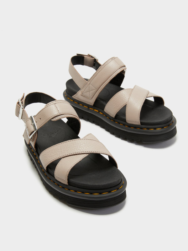 Voss II Cross Strap Sandal Vintage in Taupe - Glue Store