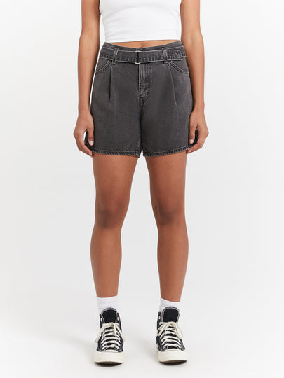 Belted Shorts in Lose Control Black