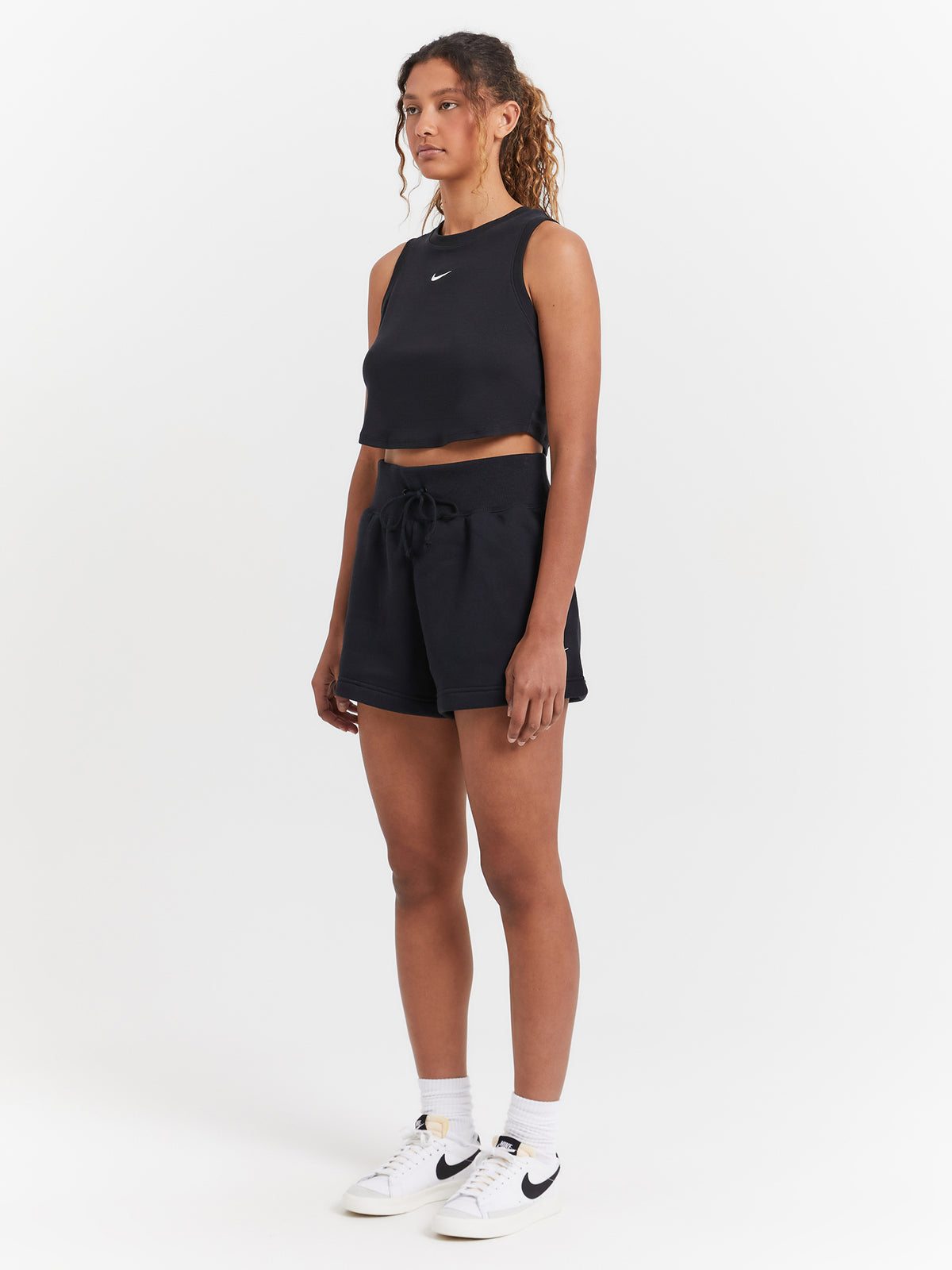 Nike Sportswear Essentials Ribbed Cropped Tank | Black Sail