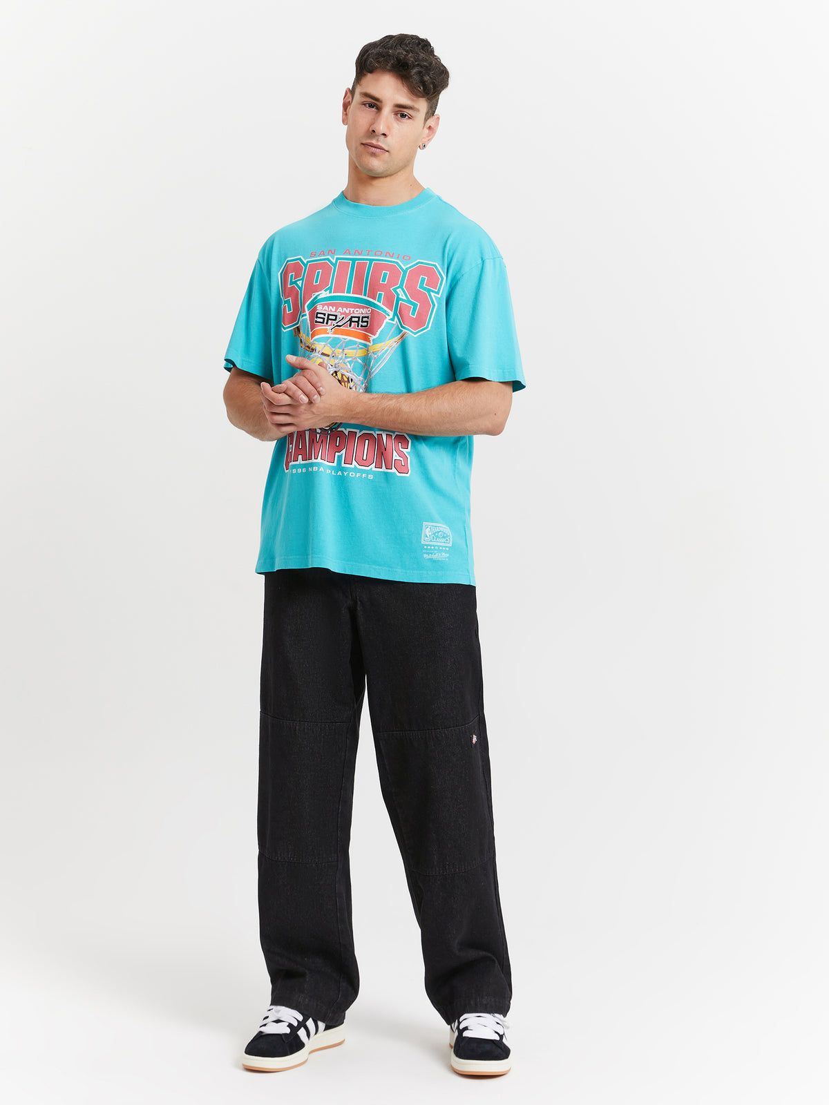 Mitchell & Ness San Antonio Spurs Nothing But Net T-Shirt | Teal