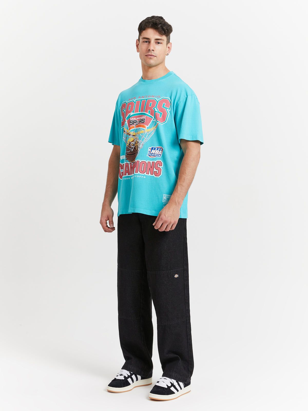 Mitchell & Ness San Antonio Spurs Nothing But Net T-Shirt | Teal