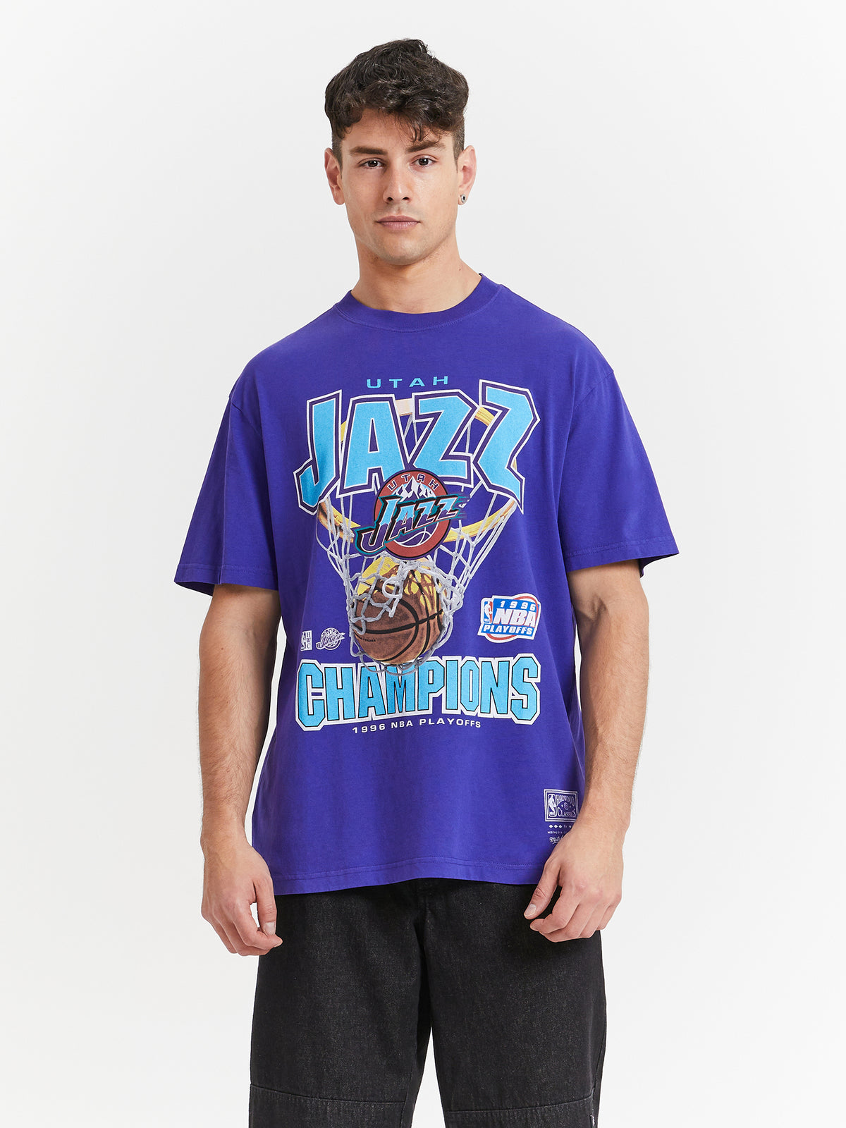 Mitchell & Ness Utah Jazz Nothing But Net T-Shirt | Purple