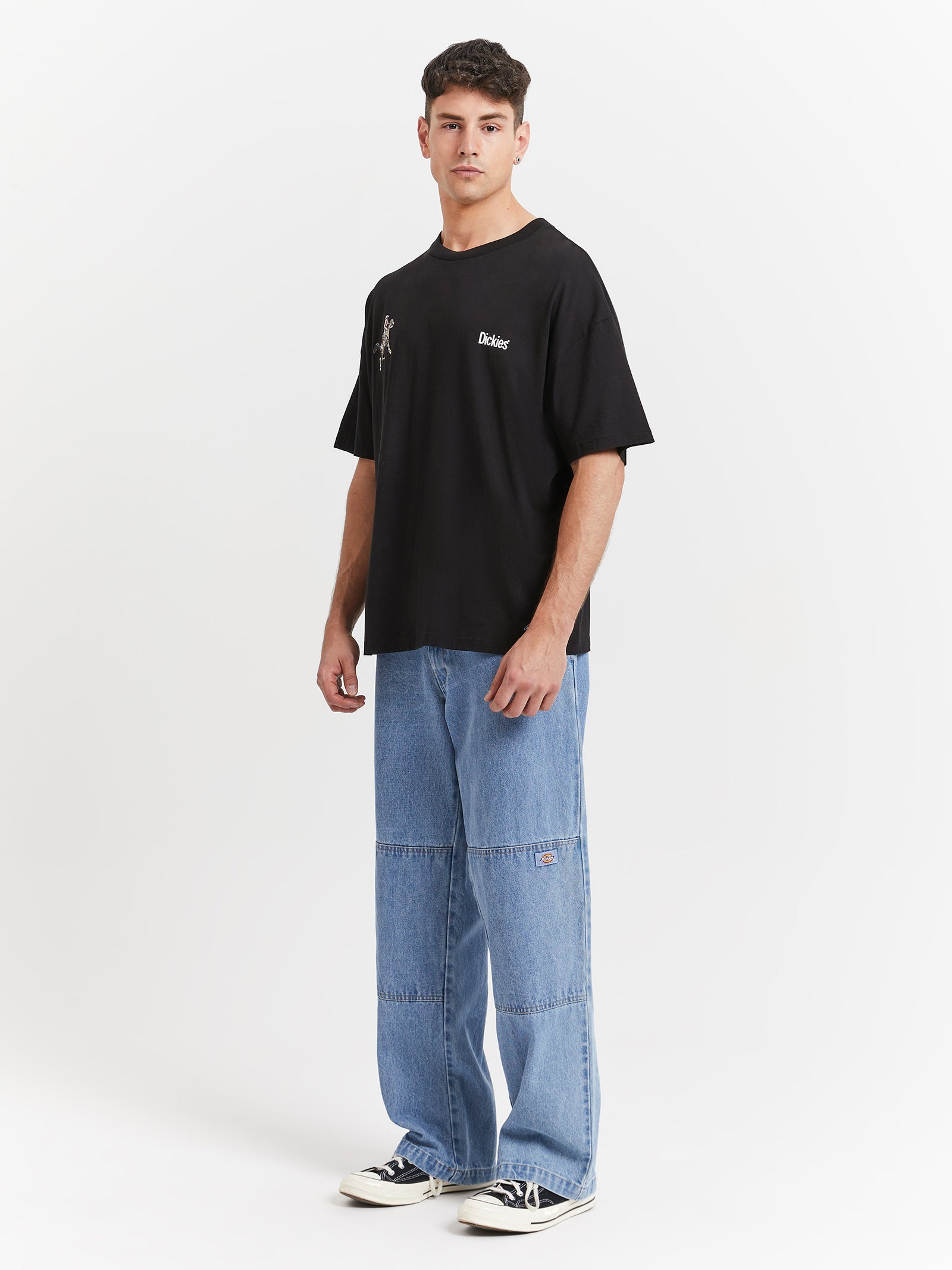 Oversized Box Fit T-Shirt in Black - Glue Store