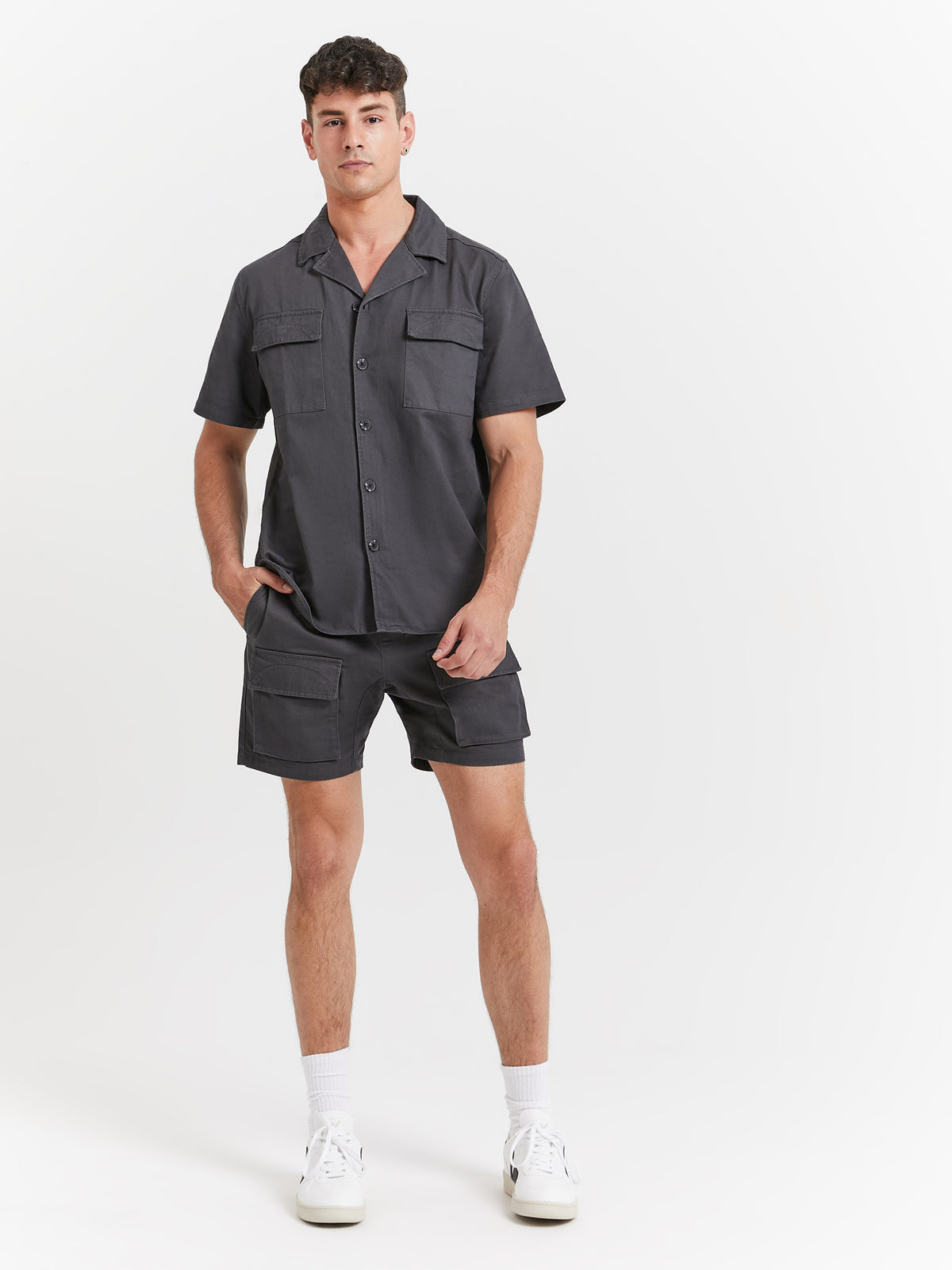 Pacific Short Sleeve Shirt in Slate