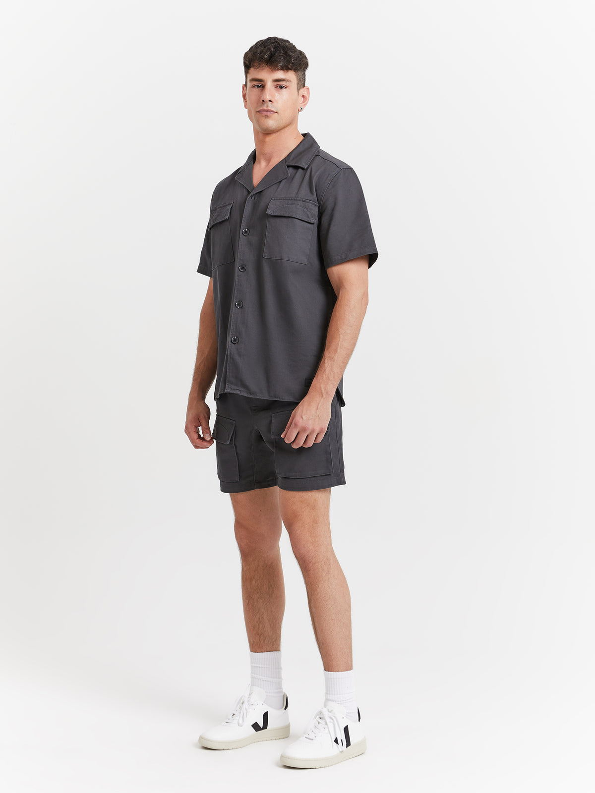 Coast Cargo Shorts in Slate Grey