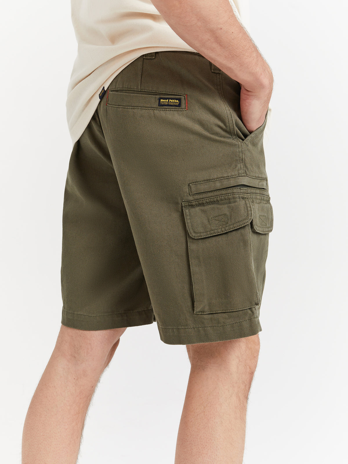Thrills Hard Yakka Slacker Cargo Shorts | Army Green