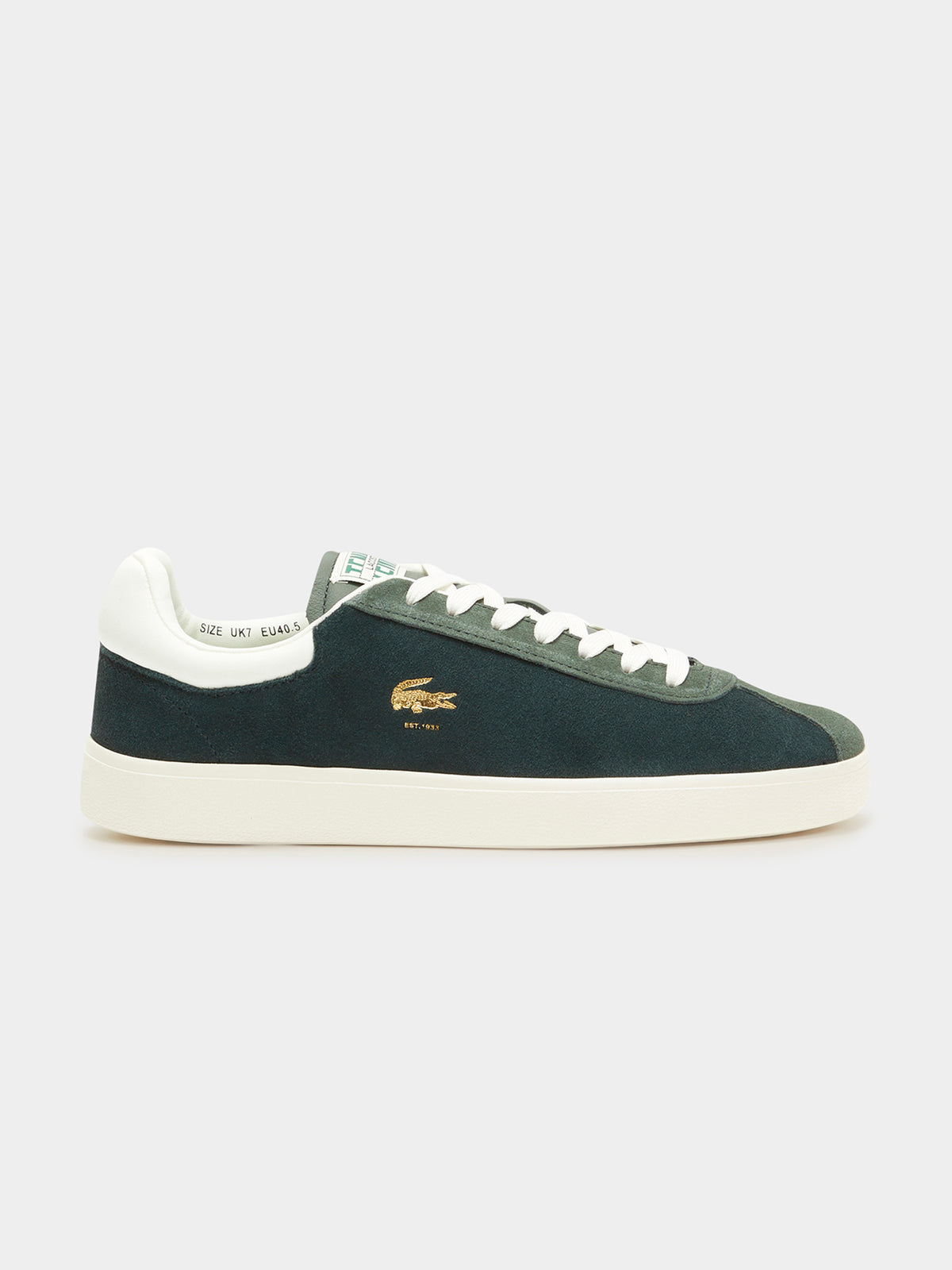 Lacoste Womens Baseshot Sneakers | Dark Green/White