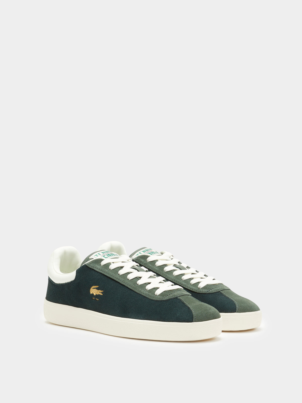 Lacoste Womens Baseshot Sneakers | Dark Green/White