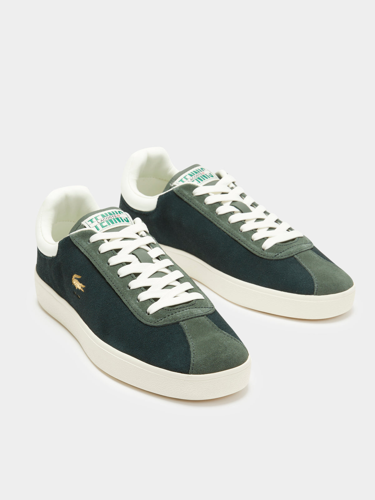 Lacoste Womens Baseshot Sneakers | Dark Green/White