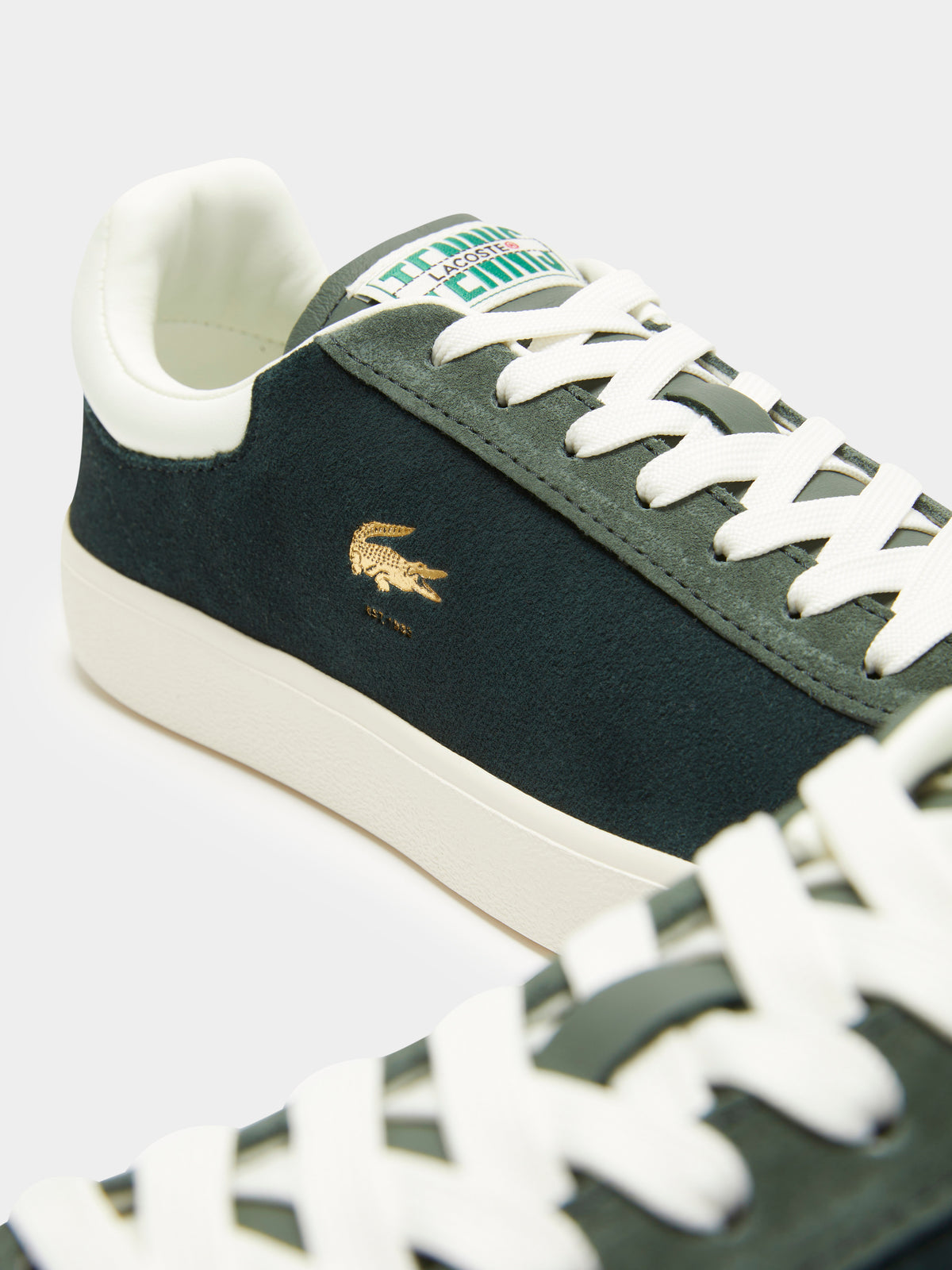Lacoste Womens Baseshot Sneakers | Dark Green/White