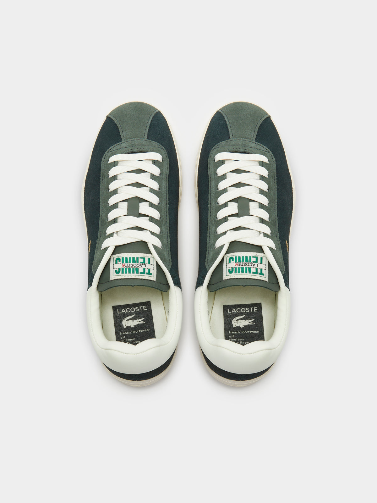 Lacoste Womens Baseshot Sneakers | Dark Green/White