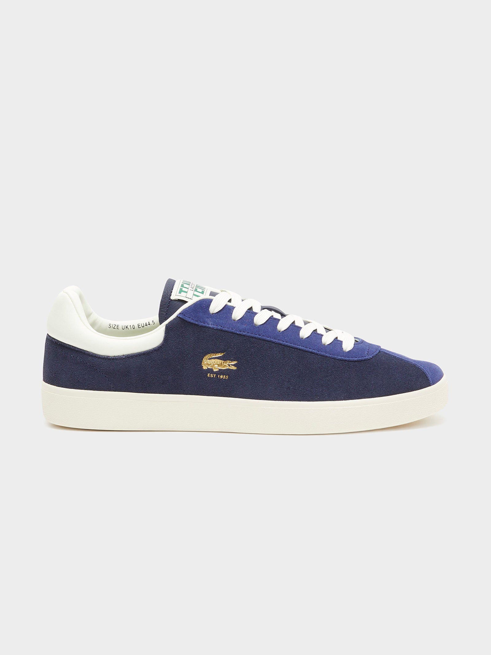 Mens Baseshot Premium Suede Sneakers in Navy & Off White - Glue Store