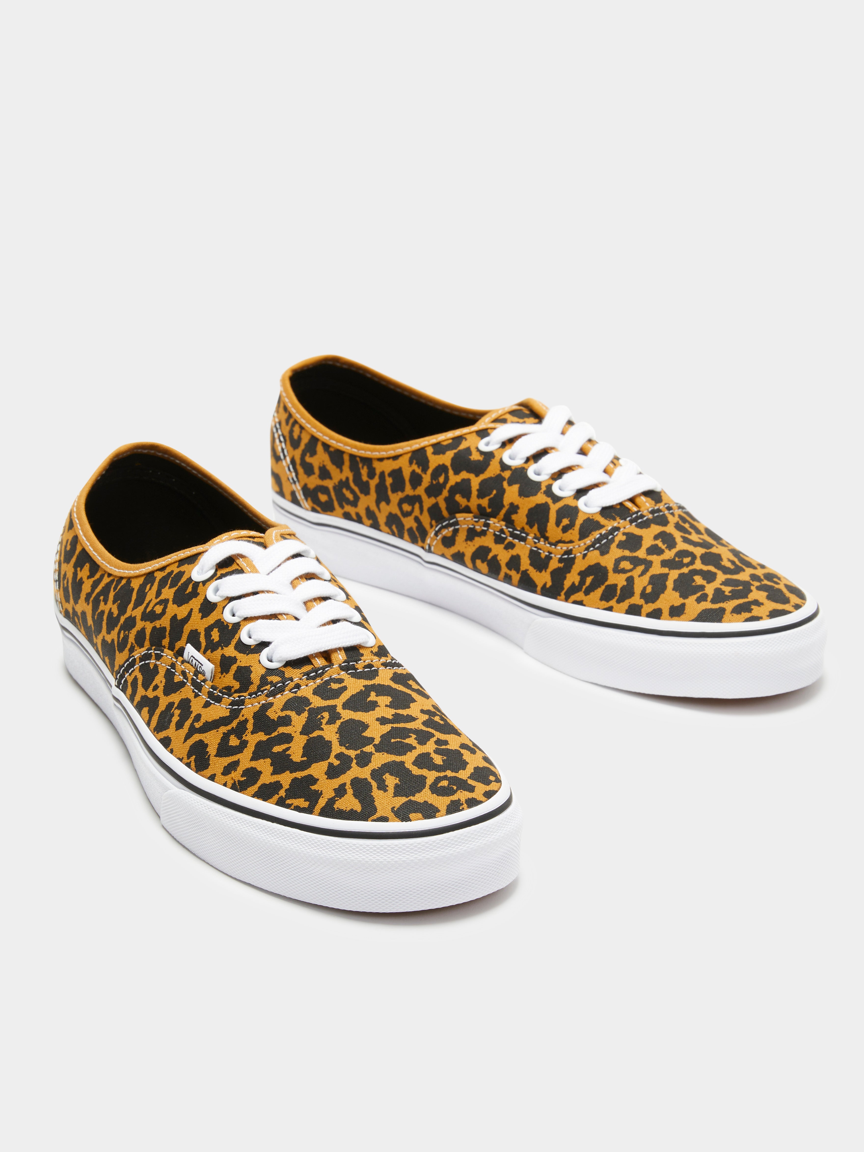 Unisex Authentic Leopard Sneakers in Leopard Black & White