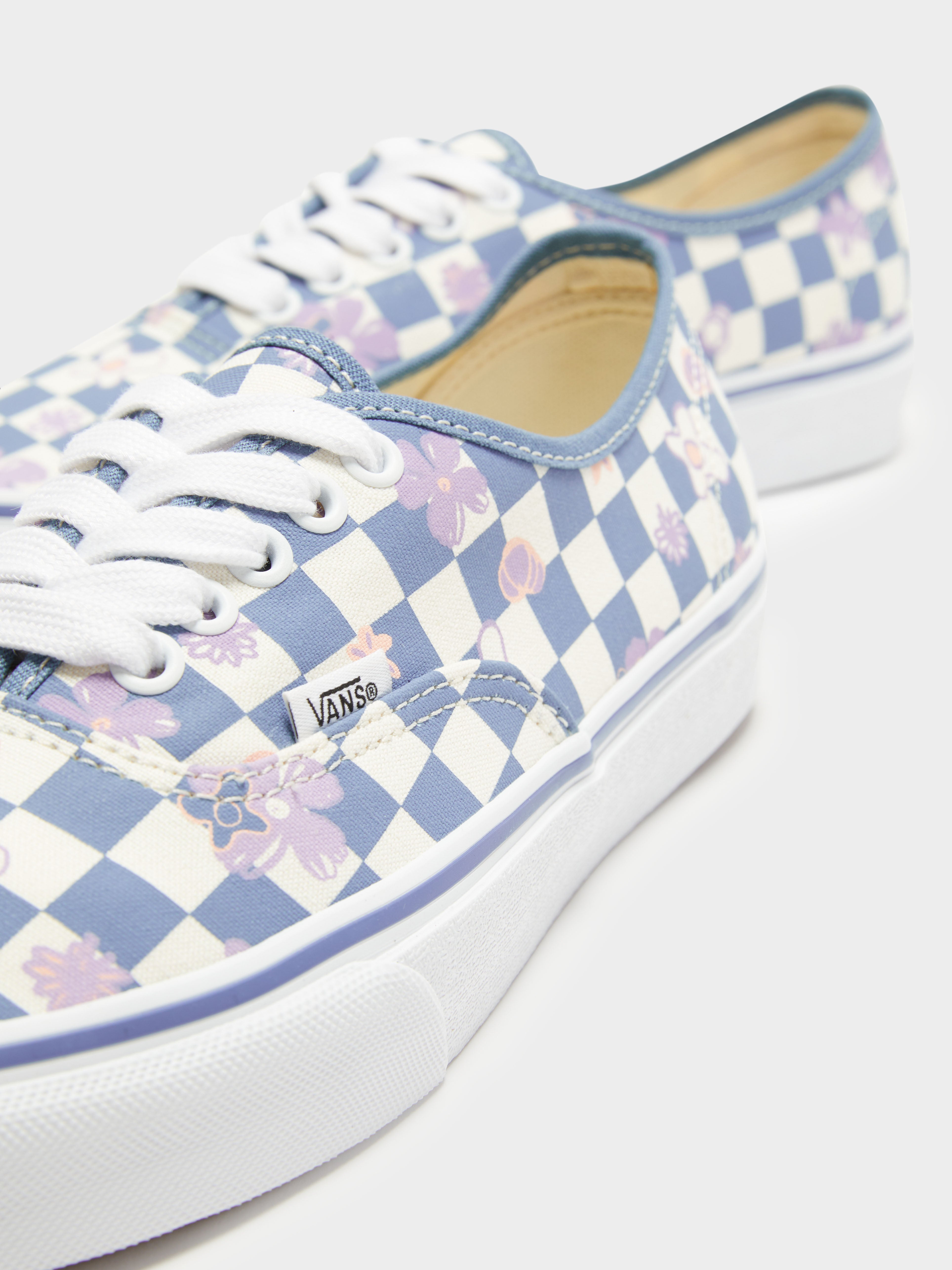 Unisex Authentic Floral Sneakers in Blue & White