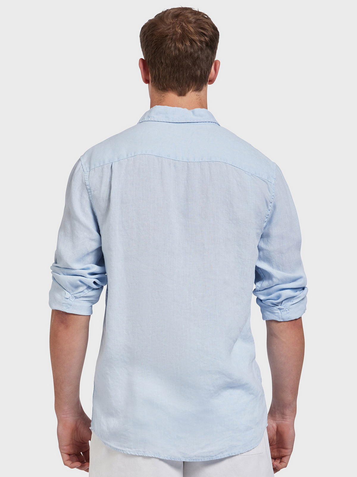 Hampton Linen Shirt in Cloud Blue