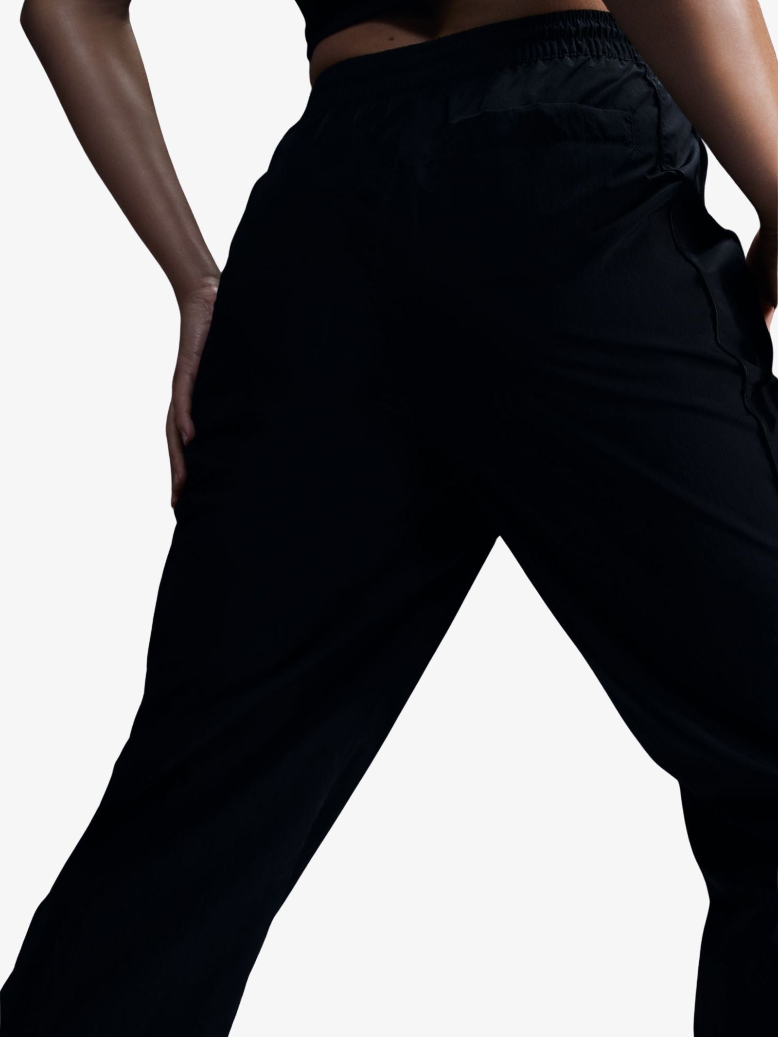 Women's High-Waisted Woven Open-Hem Pants