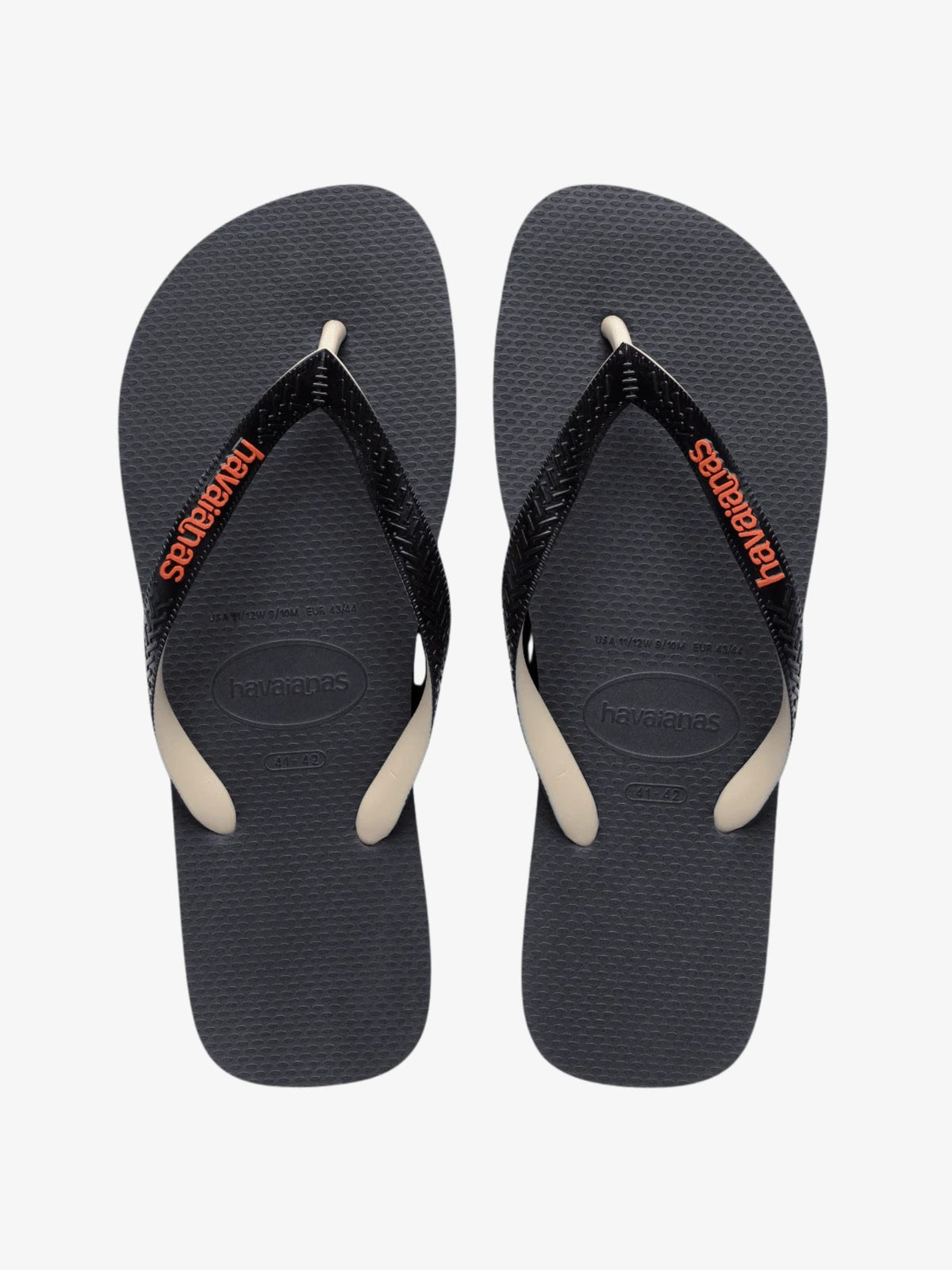 Havaianas Top Rubber Mix Flip Flops | Beige/Black/Orange