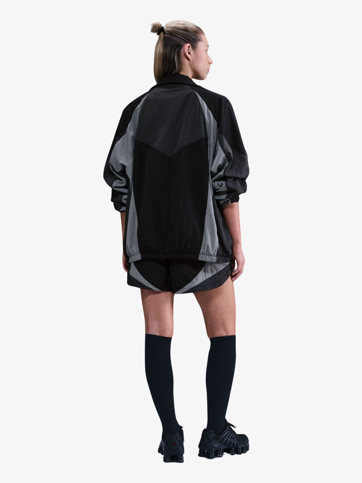 Nike Women's Street Oversized Track Jacket | Blk/Dk Smk Gry/Smk Gry/Sl