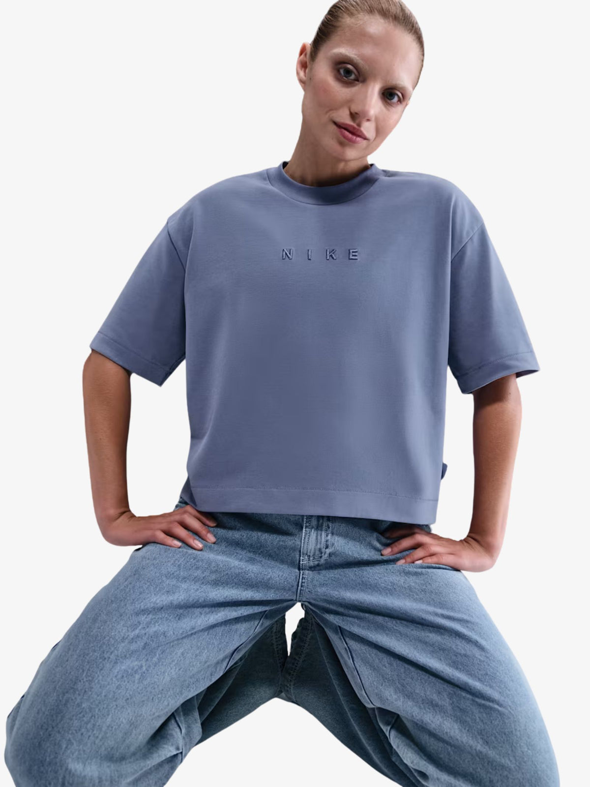 Nike Women’s Nike Sportswear Short Sleeve Boxy T-Shirt | World Indigo/Sail