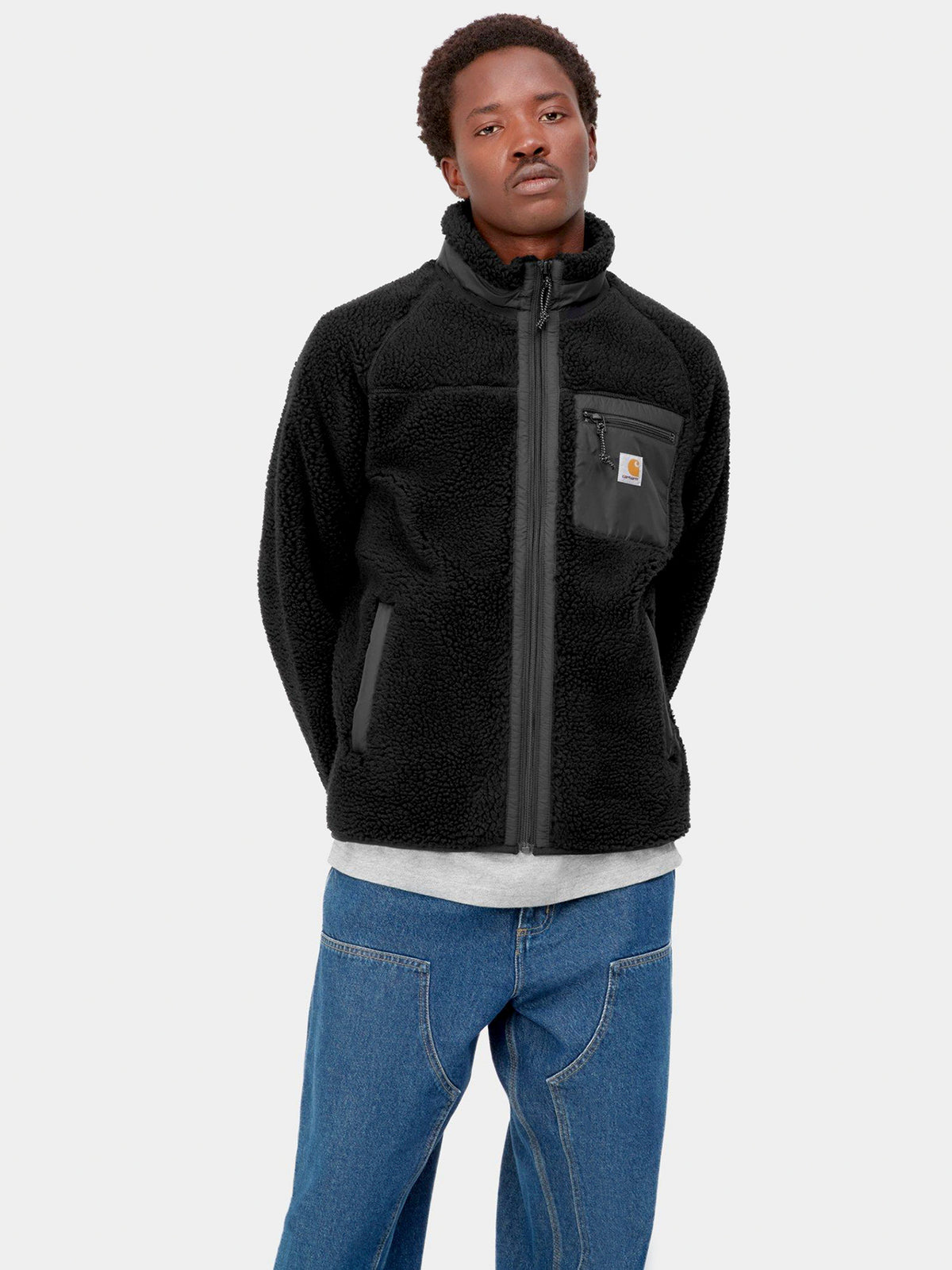 Carhartt Wip Prentis Sherpa Liner Jacket | Black/Black