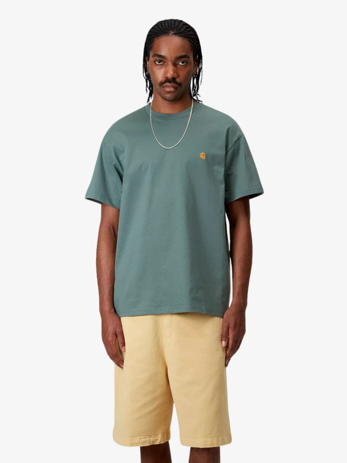 Carhartt Wip Short Sleeve Chase T-Shirt | Silver Pine / Gold