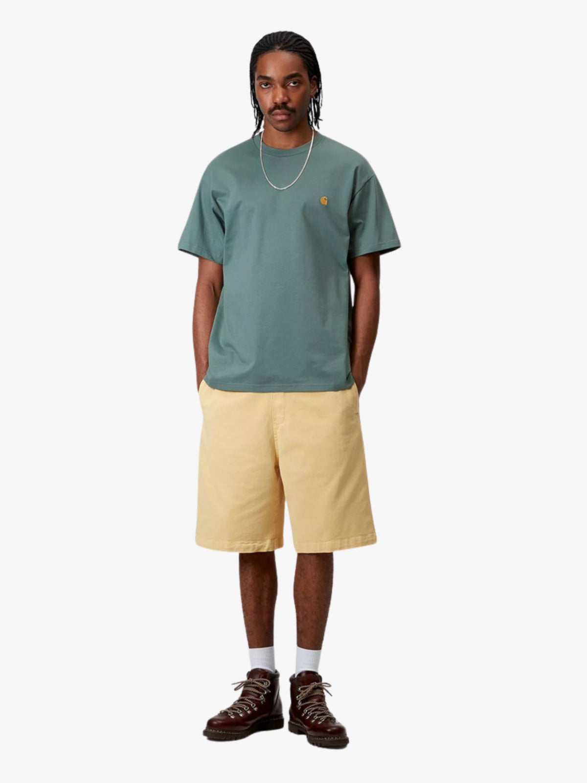 Carhartt Wip Short Sleeve Chase T-Shirt | Silver Pine / Gold