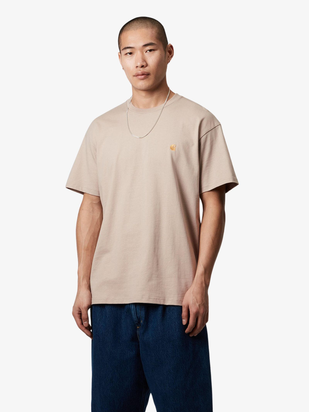 Carhartt Wip Short Sleeve Chase T-Shirt | Dusky Beige/Gold